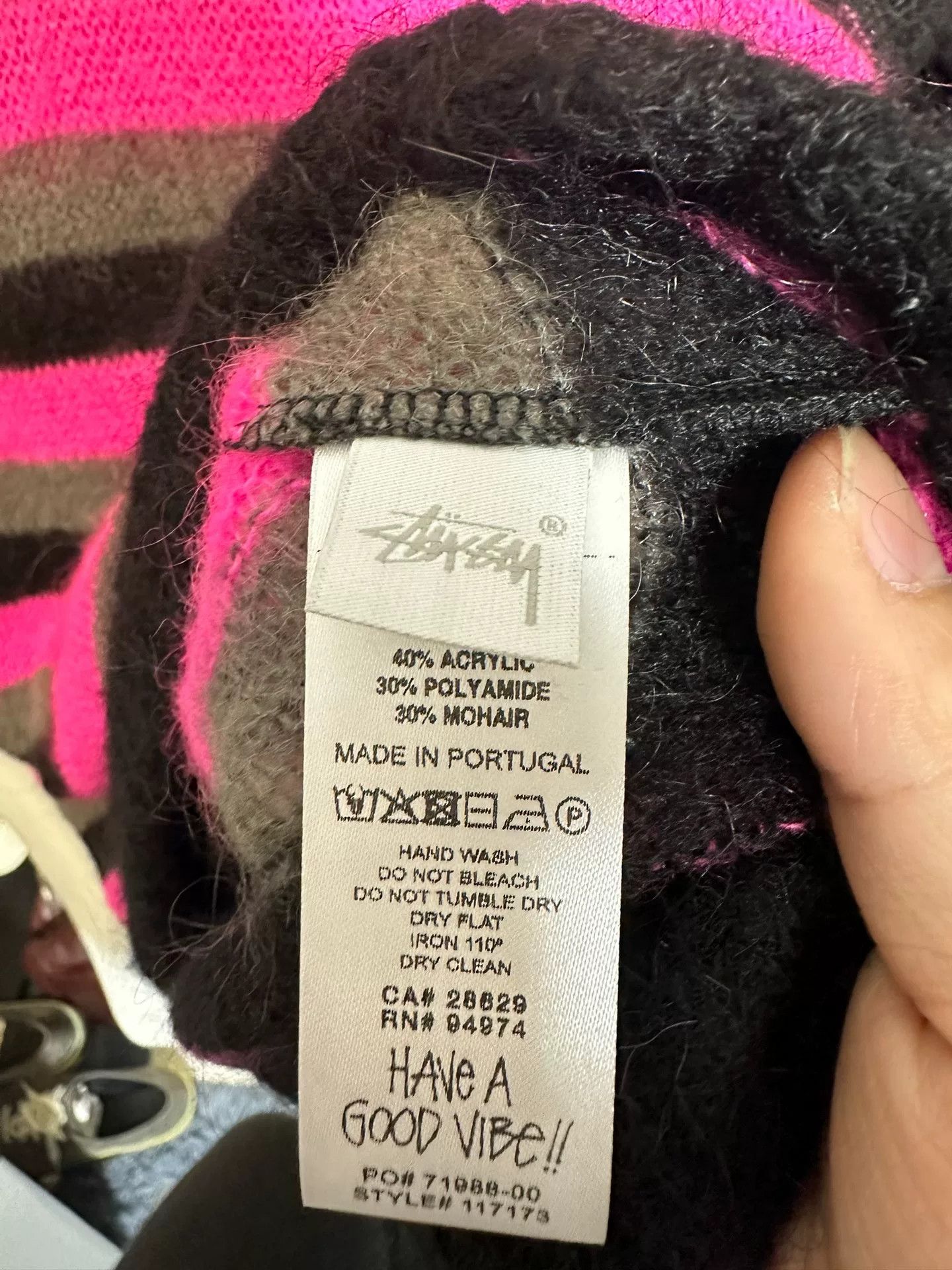 Stussy Stussy Striped Mohair Knit Vest Size M Size US M / EU 48-50 / 2 - 4 Thumbnail