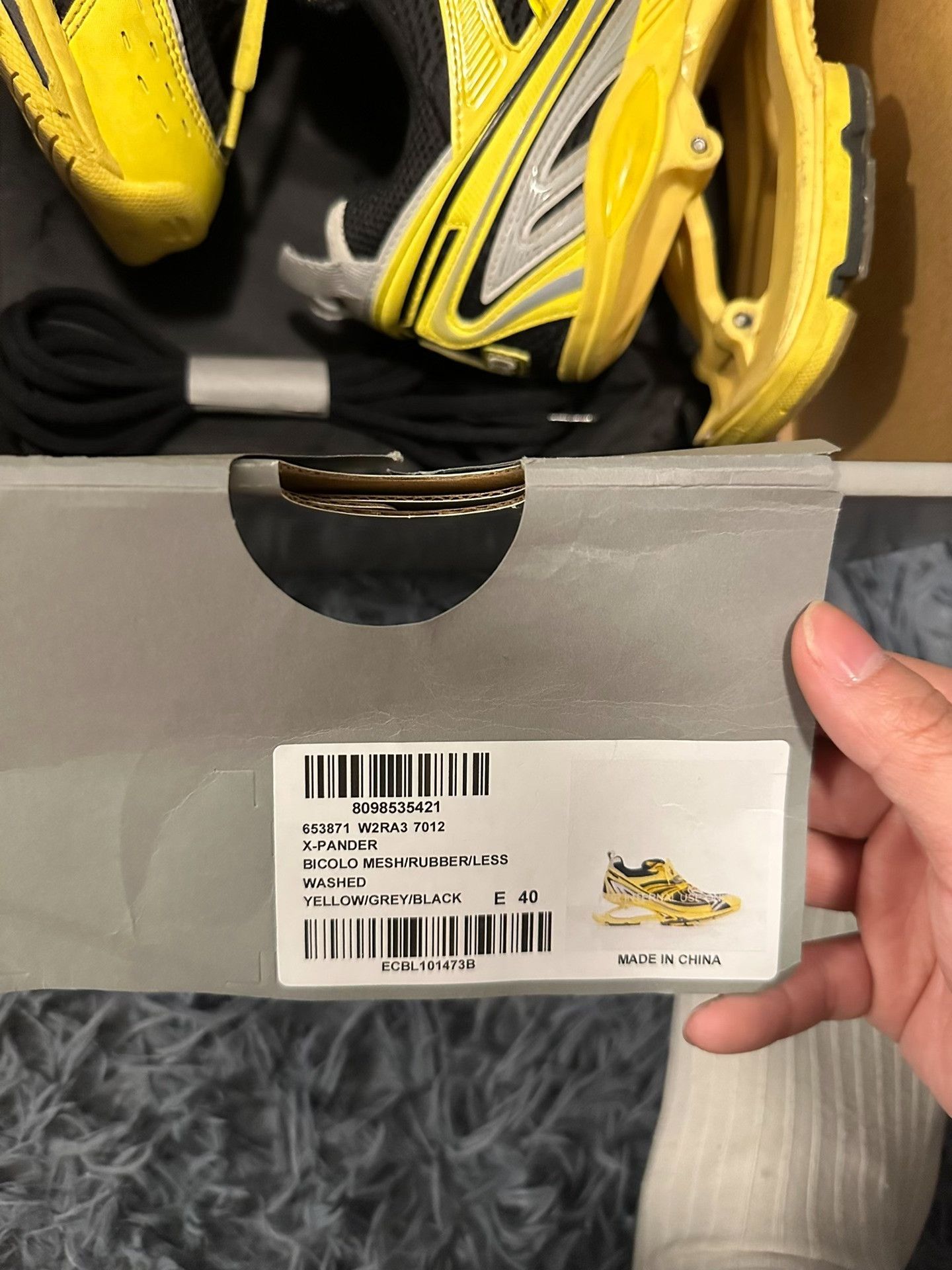 Balenciaga Balenciaga X-Pander Sneakers Yellow Black Size 7 Size US 7 / EU 40 - 4 Thumbnail