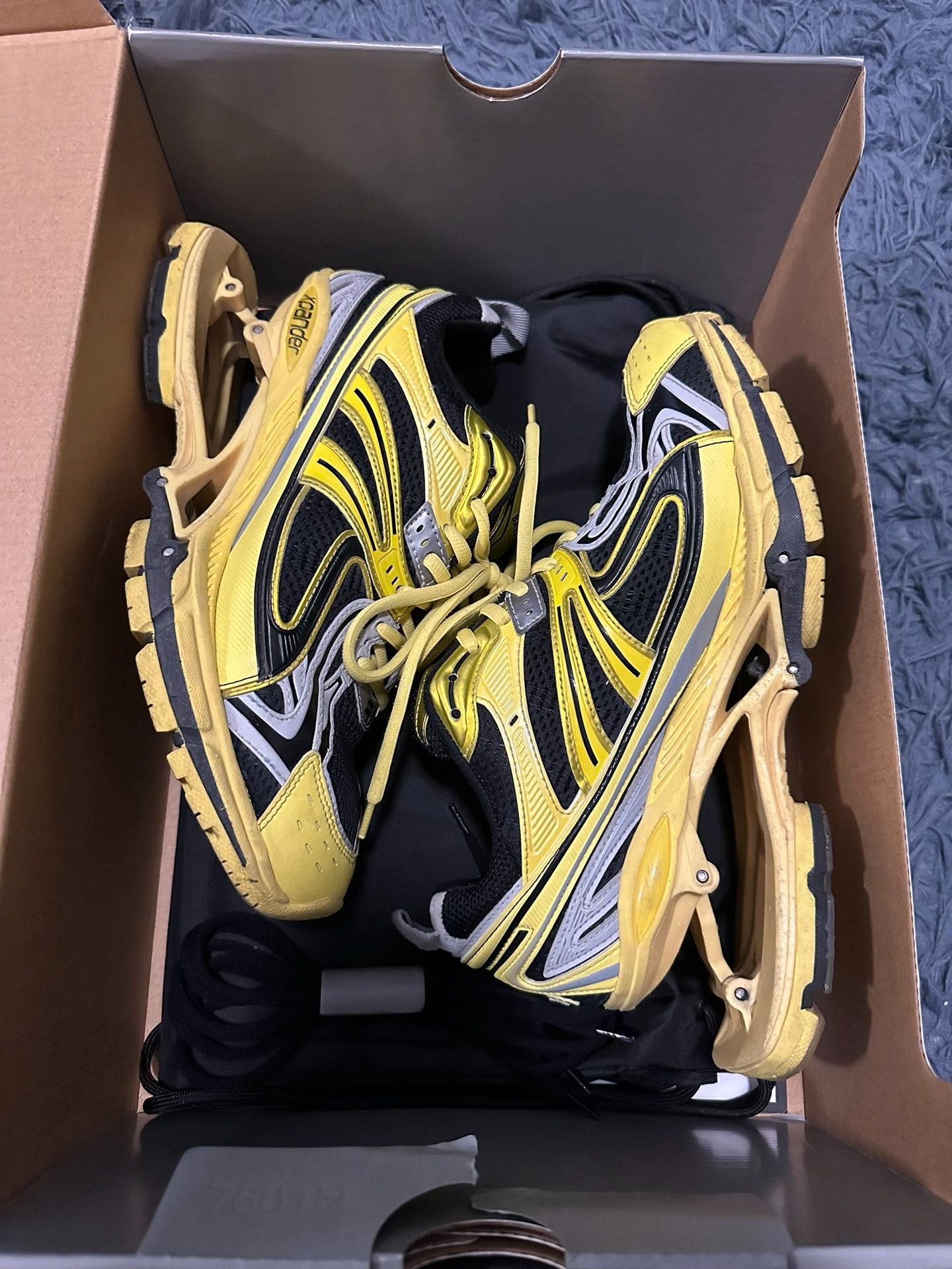 Balenciaga Balenciaga X-Pander Sneakers Yellow Black Size 7 Size US 7 / EU 40 - 2 Thumbnail
