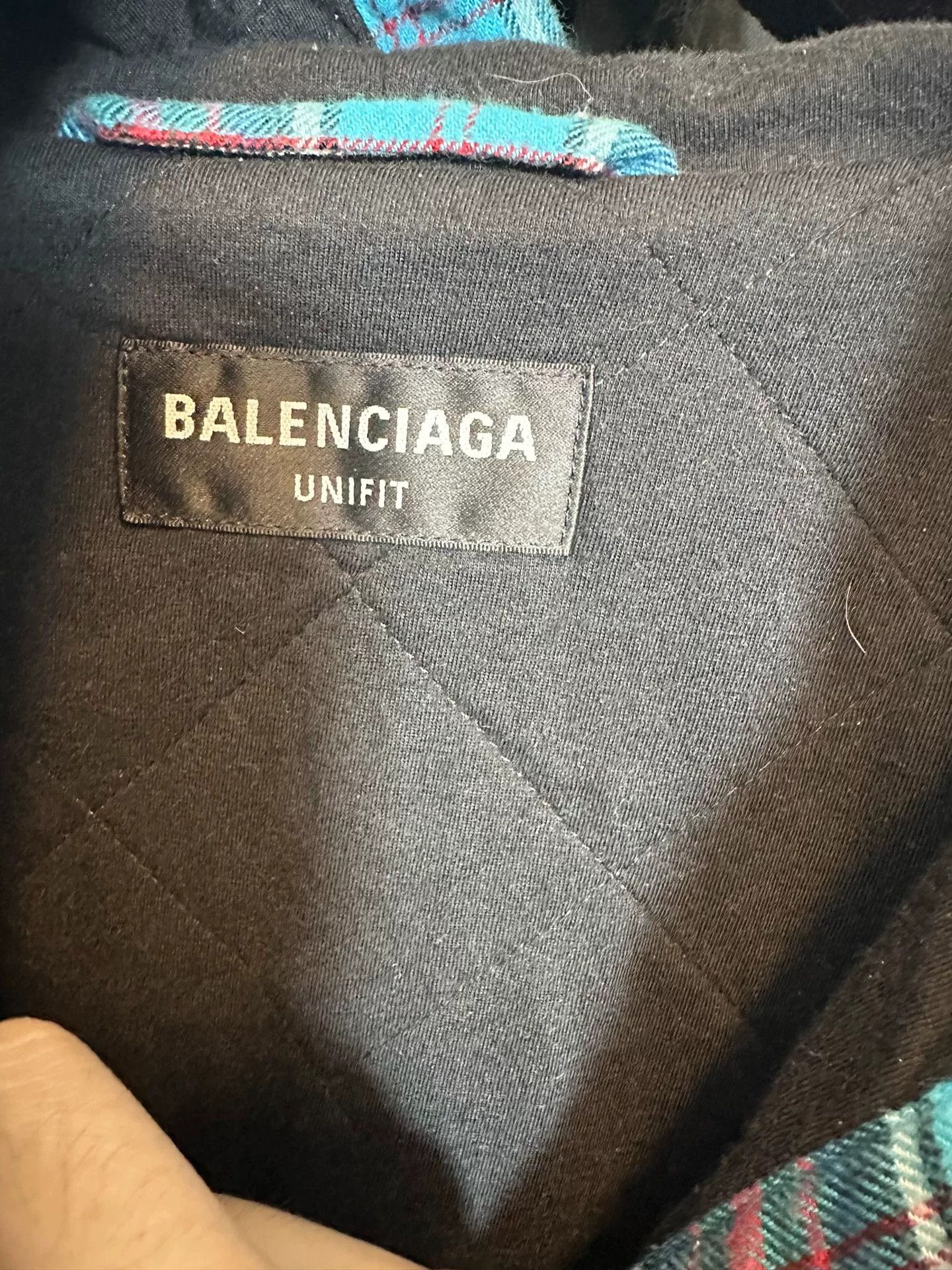 Balenciaga Balenciaga Plaid Flannel Hooded Jacket Size XL Size US XL / EU 56 / 4 - 5 Thumbnail