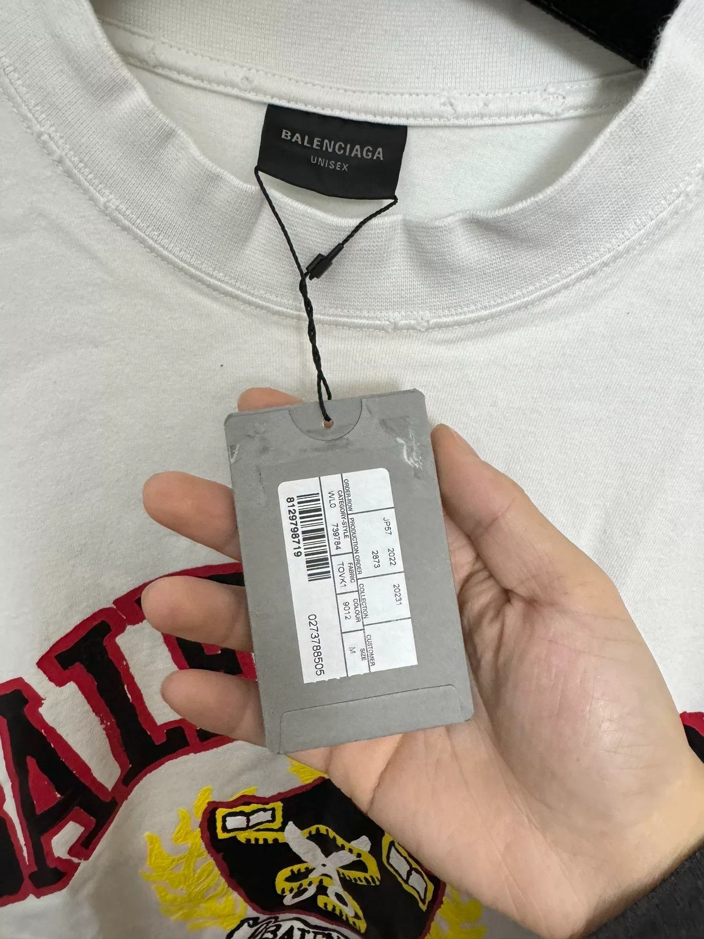 Balenciaga Balenciaga Crest Logo Short Sleeve T-Shirt Size M Size US M / EU 48-50 / 2 - 3 Thumbnail