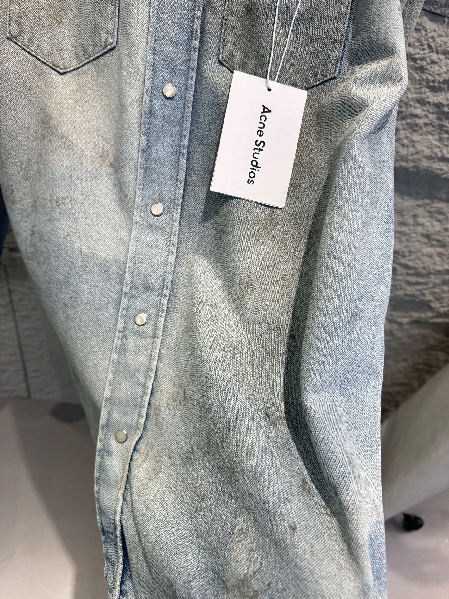 Acne Studios Acne Studios Mud Wash Denim Shirt Size S Size US S / EU 44-46 / 1 - 6 Thumbnail