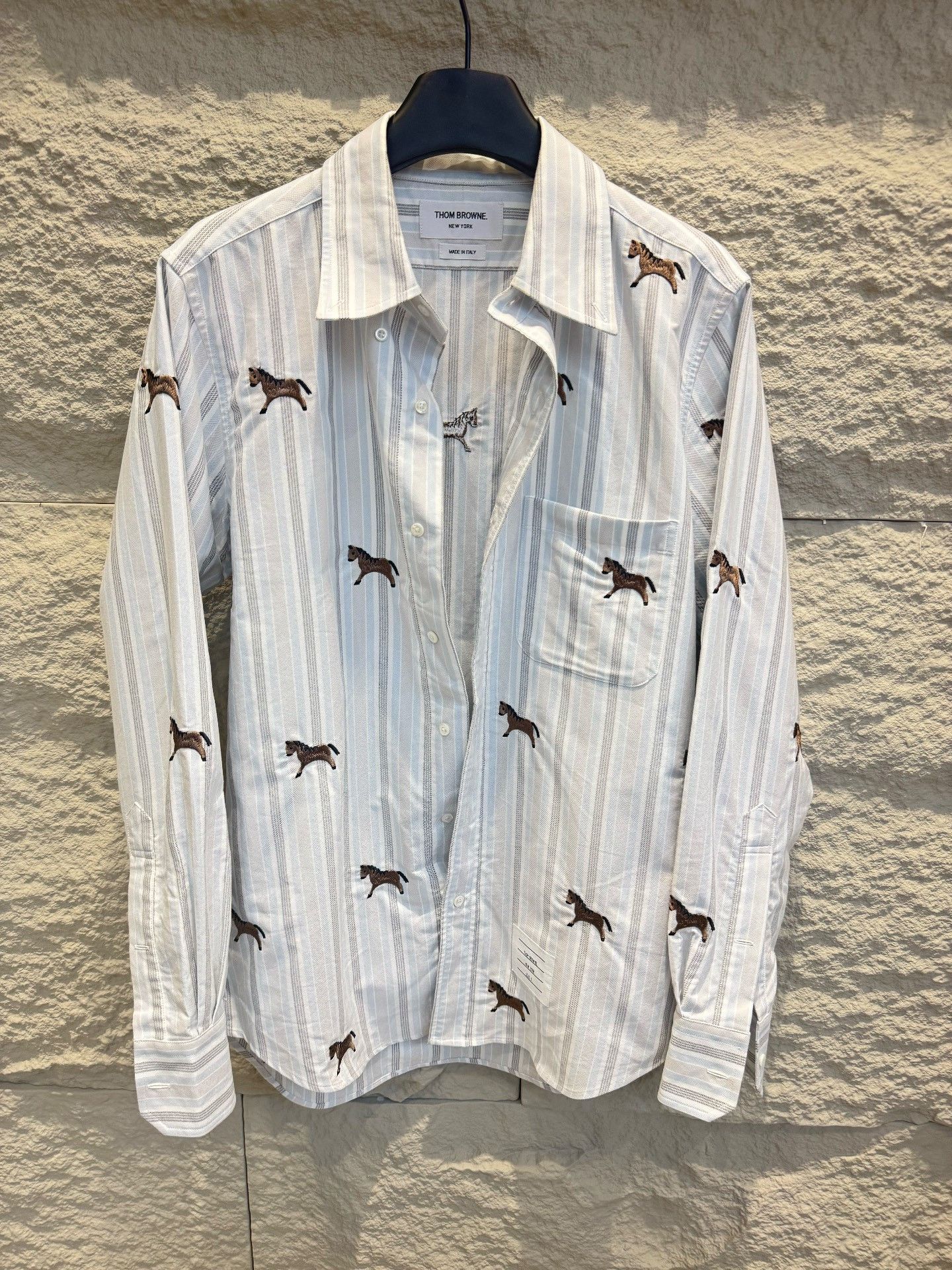 Thom Browne Thom Browne Horse Embroidered Shirt Size M Size US M / EU 48-50 / 2 - 2 Thumbnail