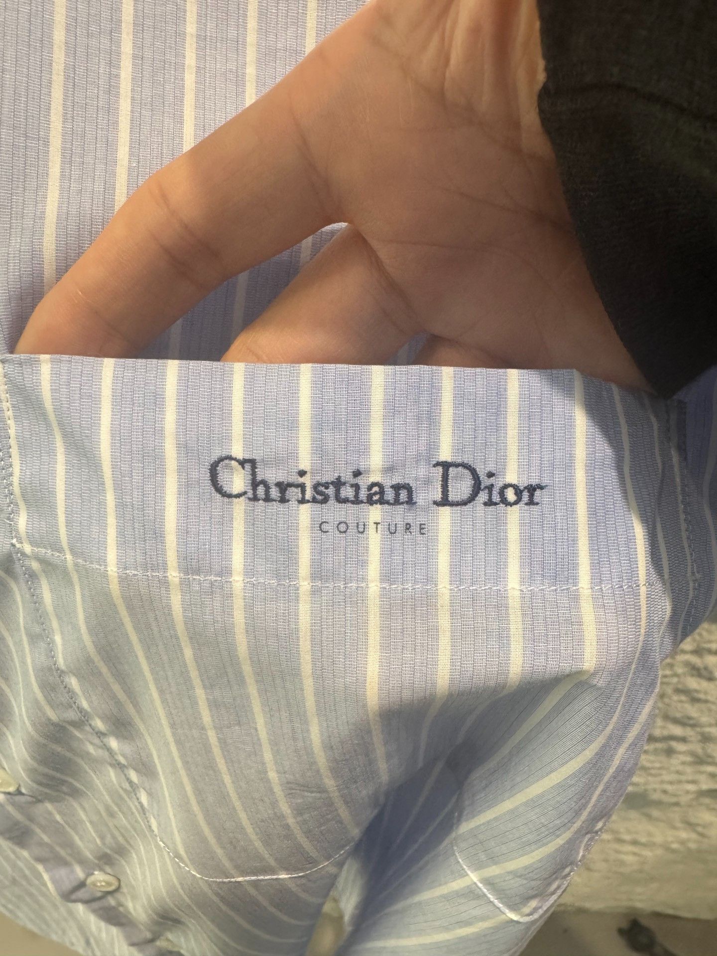 Dior Dior Striped Cotton Shirt Size M Size US M / EU 48-50 / 2 - 3 Thumbnail