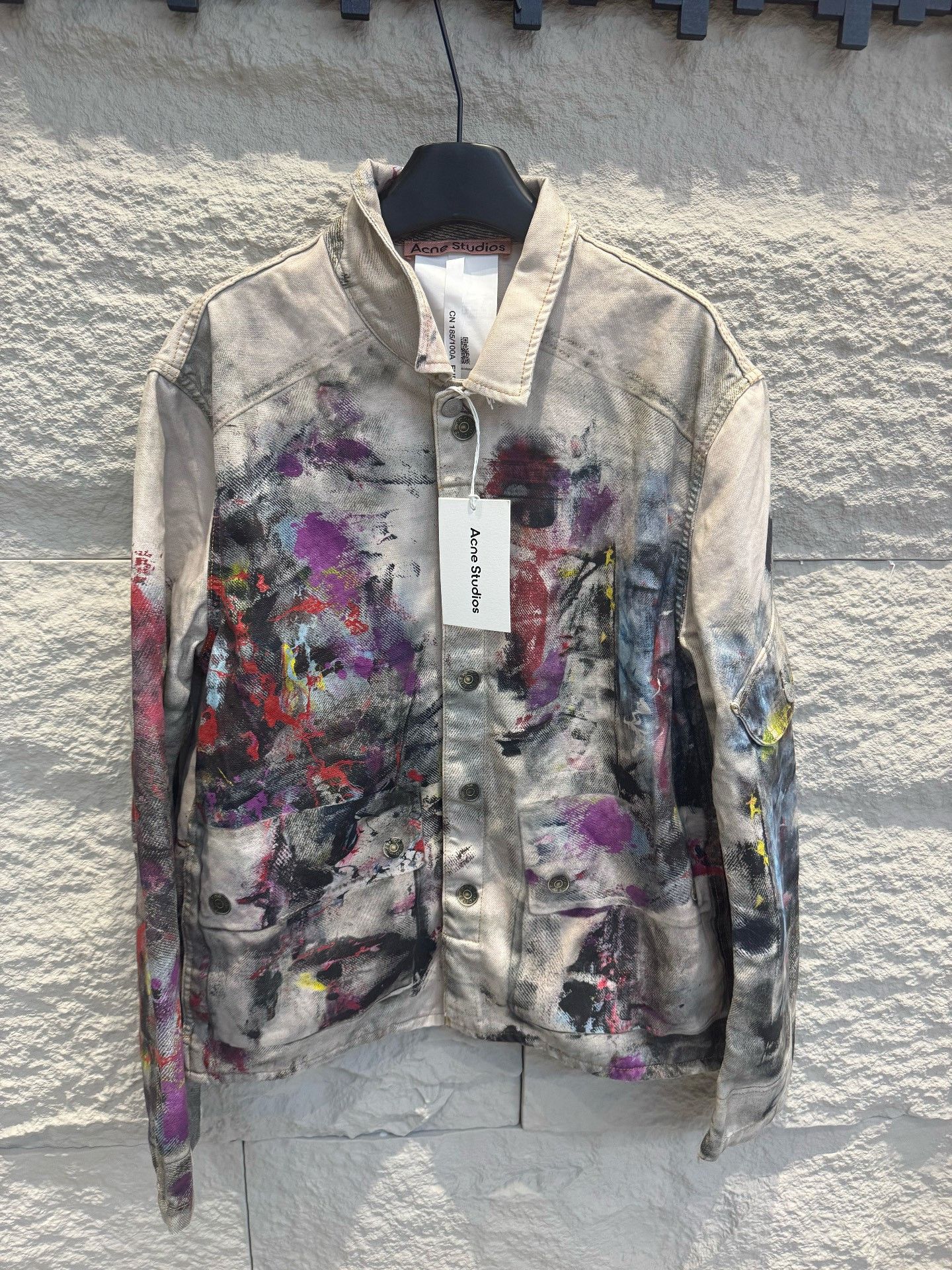 Acne Studios Acne Studios Paint Splatter Denim Jacket Size 50 Size US M / EU 48-50 / 2 - 2 Thumbnail