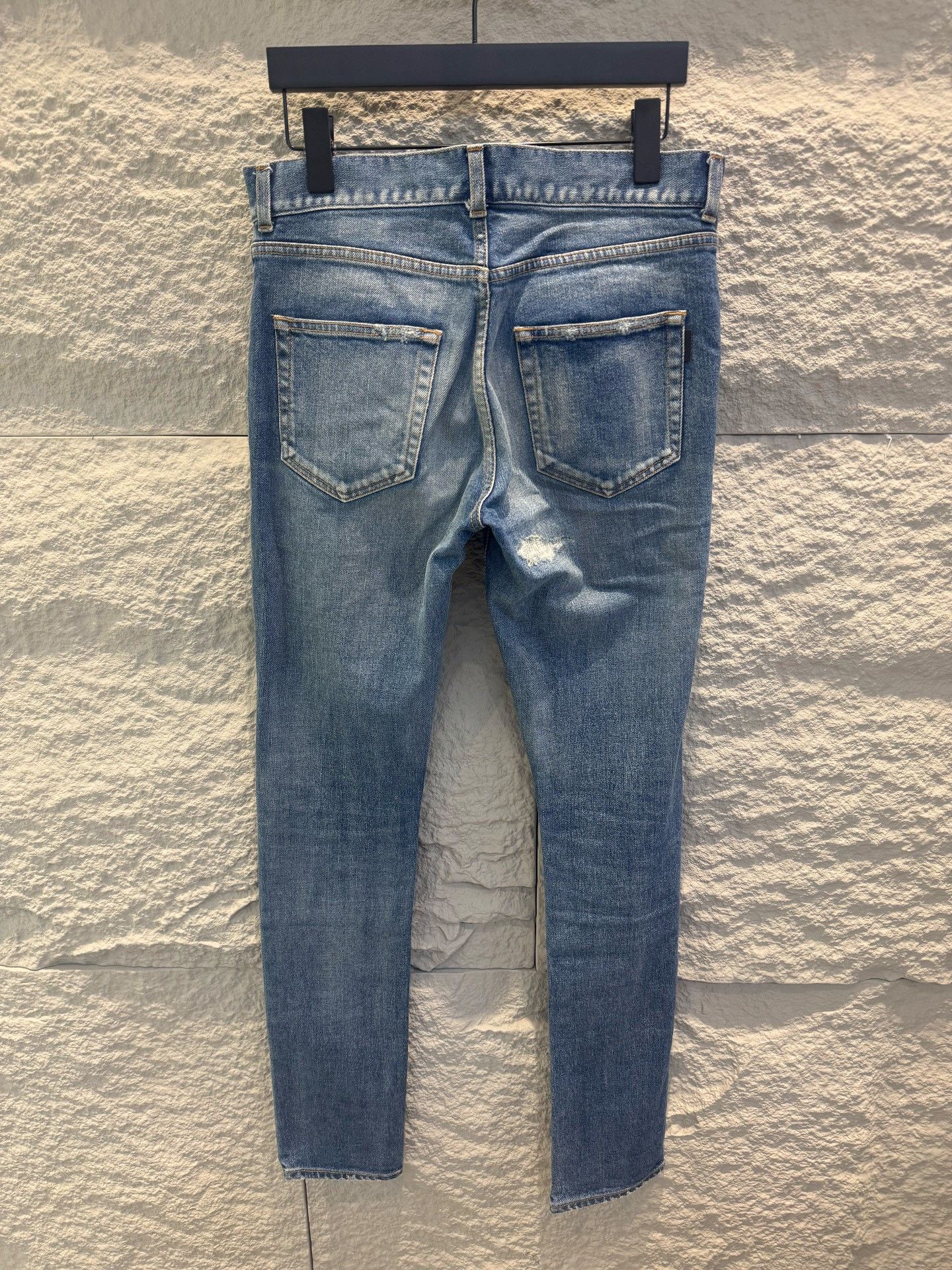 Saint Laurent Paris Saint Laurent Distressed Denim Jeans Size 29 Size US 29 - 4 Thumbnail