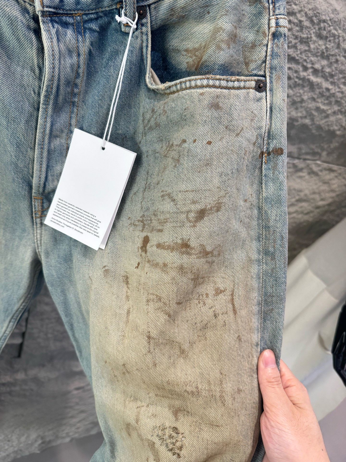 Acne Studios Acne Studios Dirty Wash Distressed Denim Jeans Size 32 Size US 32 / EU 48 - 3 Thumbnail