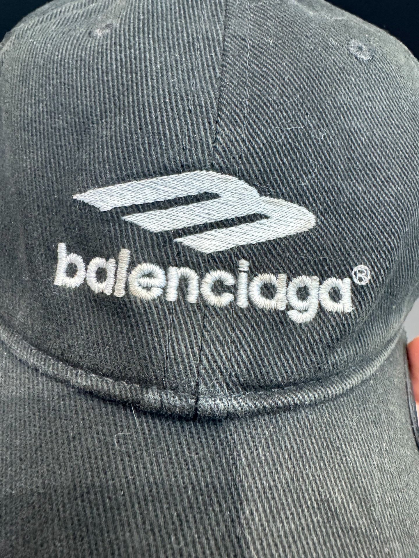 Balenciaga Balenciaga 3B Logo Baseball Cap Gray Size M Size ONE SIZE - 3 Thumbnail