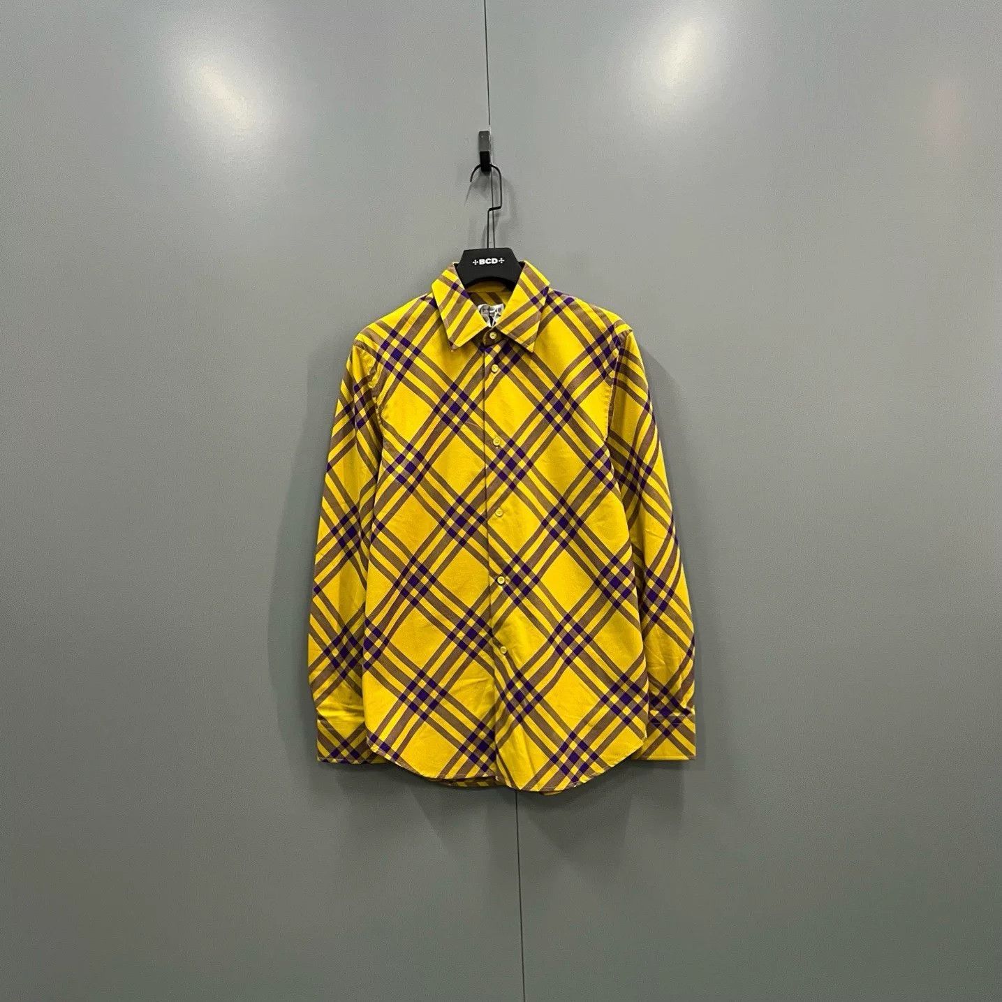 Burberry Burberry Yellow Check Button Up Shirt Size S Size US S / EU 44-46 / 1 - 2 Thumbnail