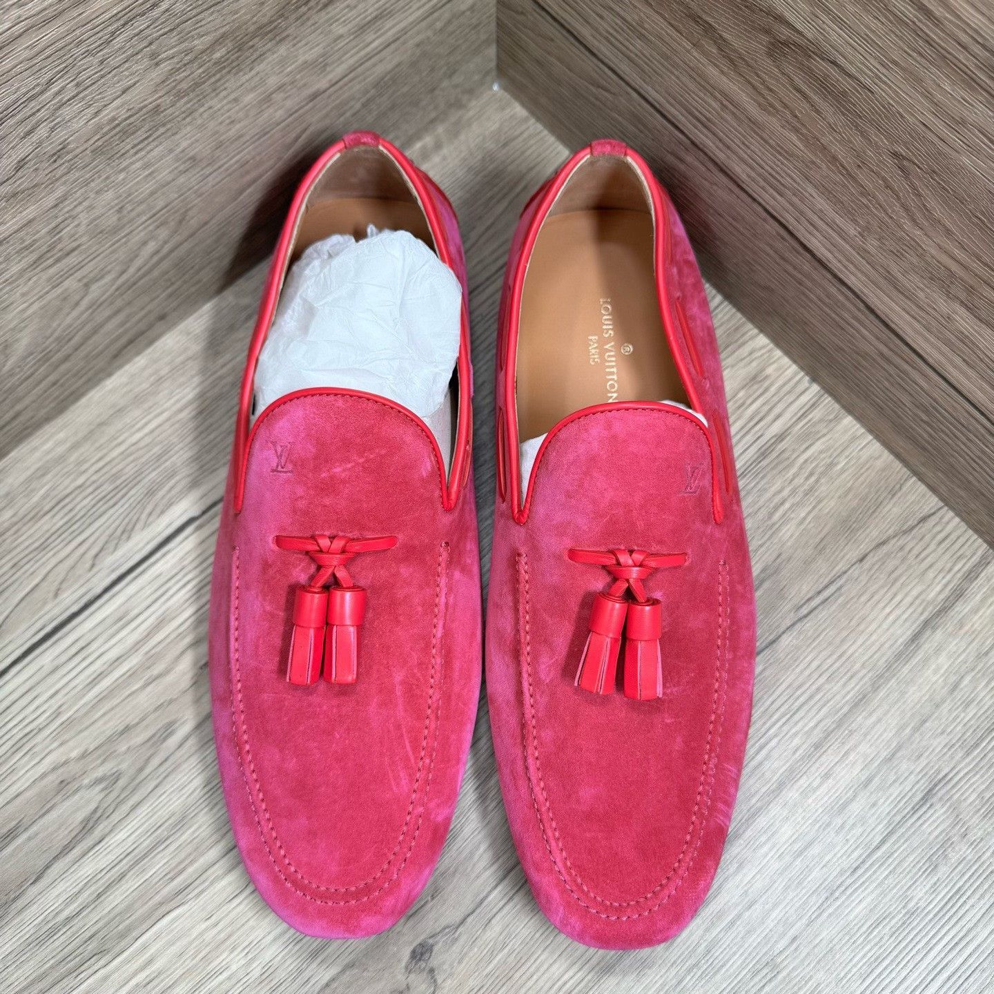 Louis Vuitton Louis Vuitton Pink Suede Tassel Loafers Size US 8 Size US 8 / EU 41 - 3 Thumbnail