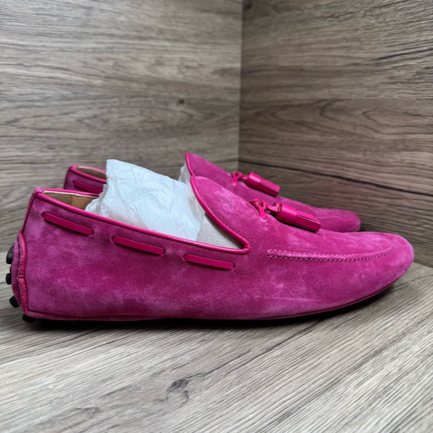 Louis Vuitton Louis Vuitton Pink Suede Tassel Loafers Size US 8 Size US 8 / EU 41 - 4 Thumbnail