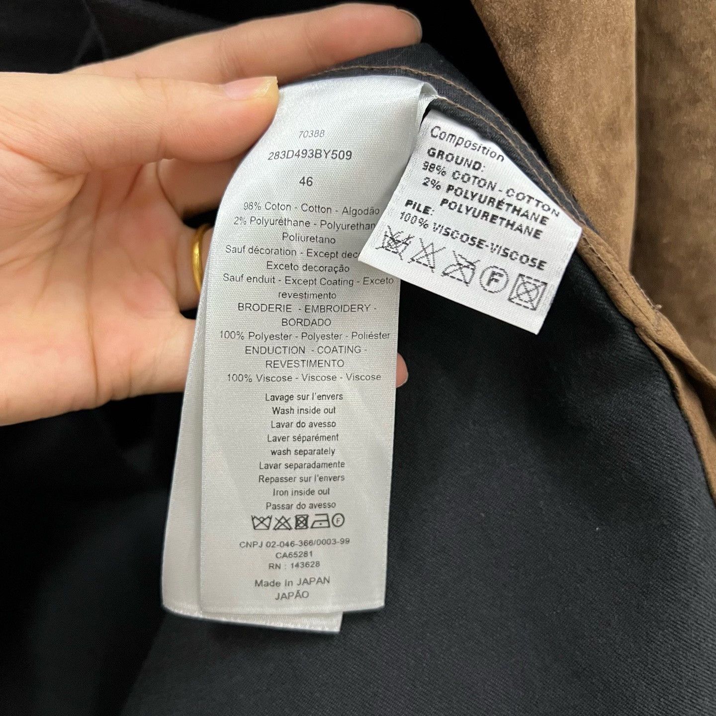 Dior Dior x Travis Scott Logo Suede Shirt Size S Size US S / EU 44-46 / 1 - 4 Thumbnail