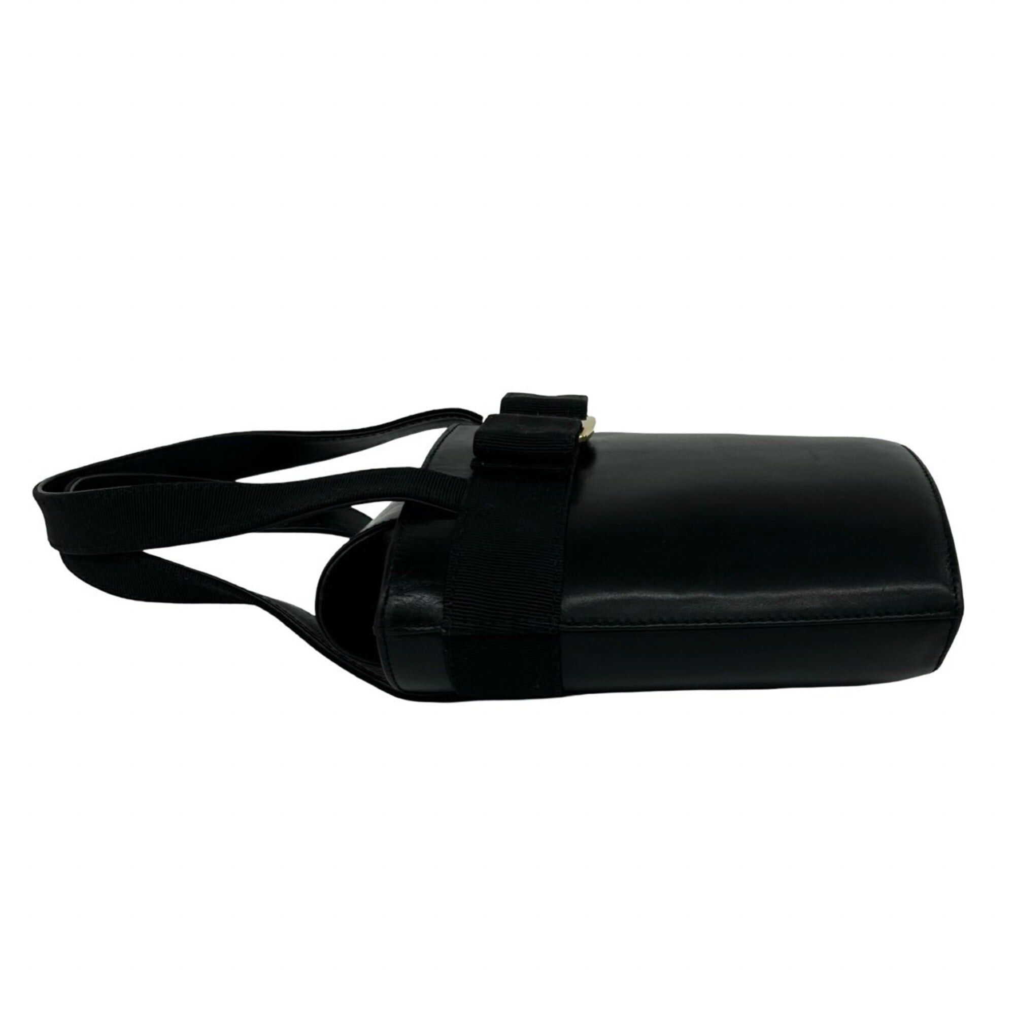 Salvatore Ferragamo Salvatore Ferragamo Vara Ribbon Leather Mini Tote Bag, Black, 15915 Size ONE SIZE - 5 Thumbnail