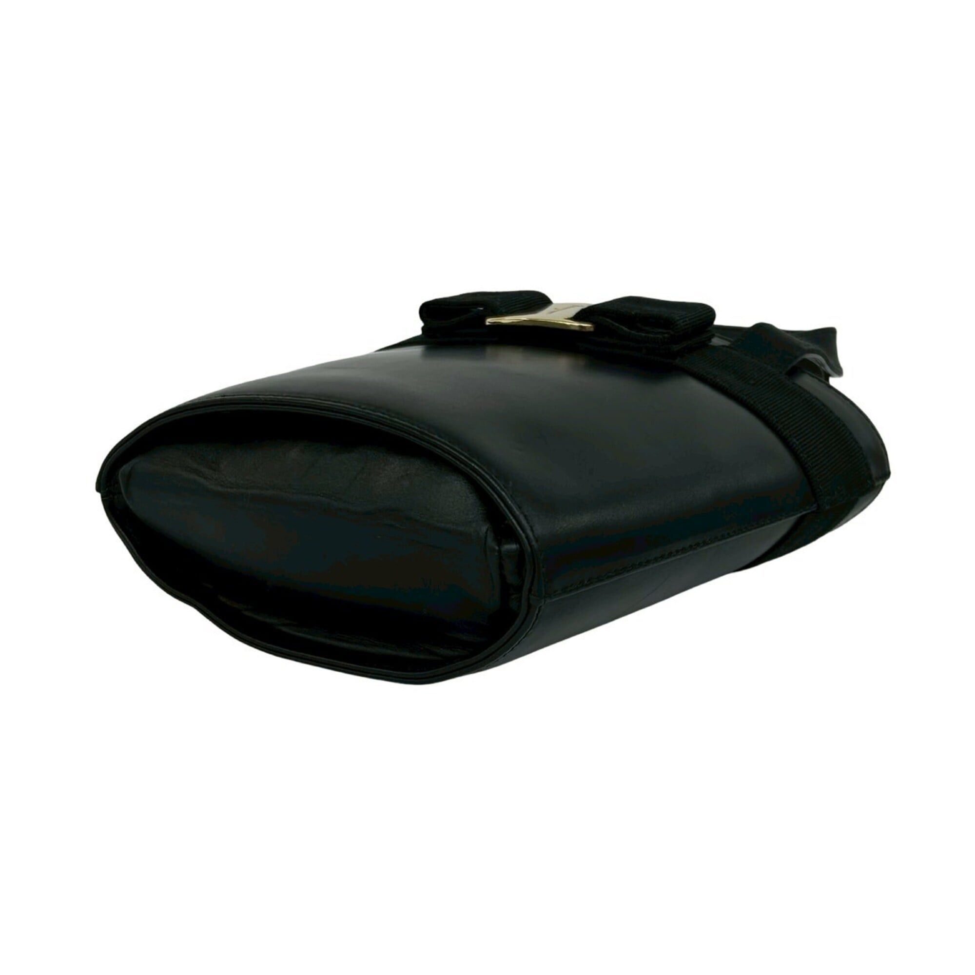 Salvatore Ferragamo Salvatore Ferragamo Vara Ribbon Leather Mini Tote Bag, Black, 15915 Size ONE SIZE - 8 Thumbnail
