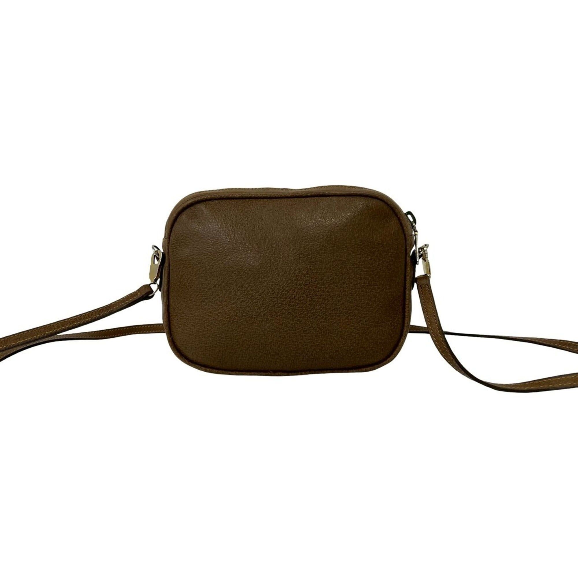 Gucci GUCCI Vintage Gucci Plus Logo Hardware Leather Mini Shoulder Bag Brown 93826 Size ONE SIZE - 3 Thumbnail