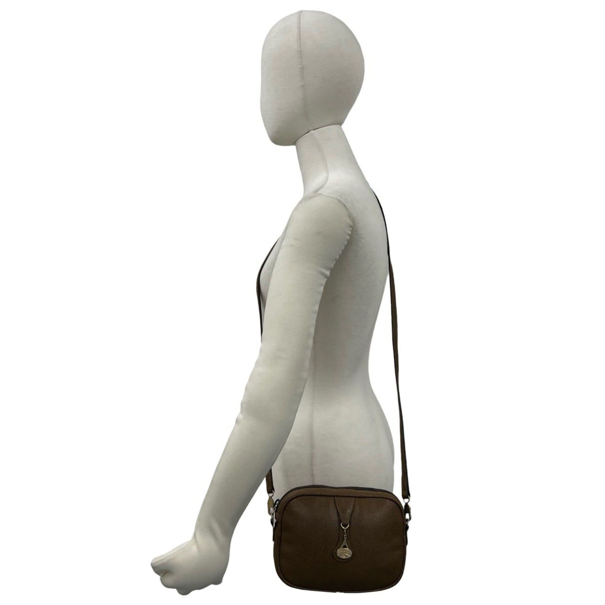 Gucci GUCCI Vintage Gucci Plus Logo Hardware Leather Mini Shoulder Bag Brown 93826 Size ONE SIZE - 2 Thumbnail