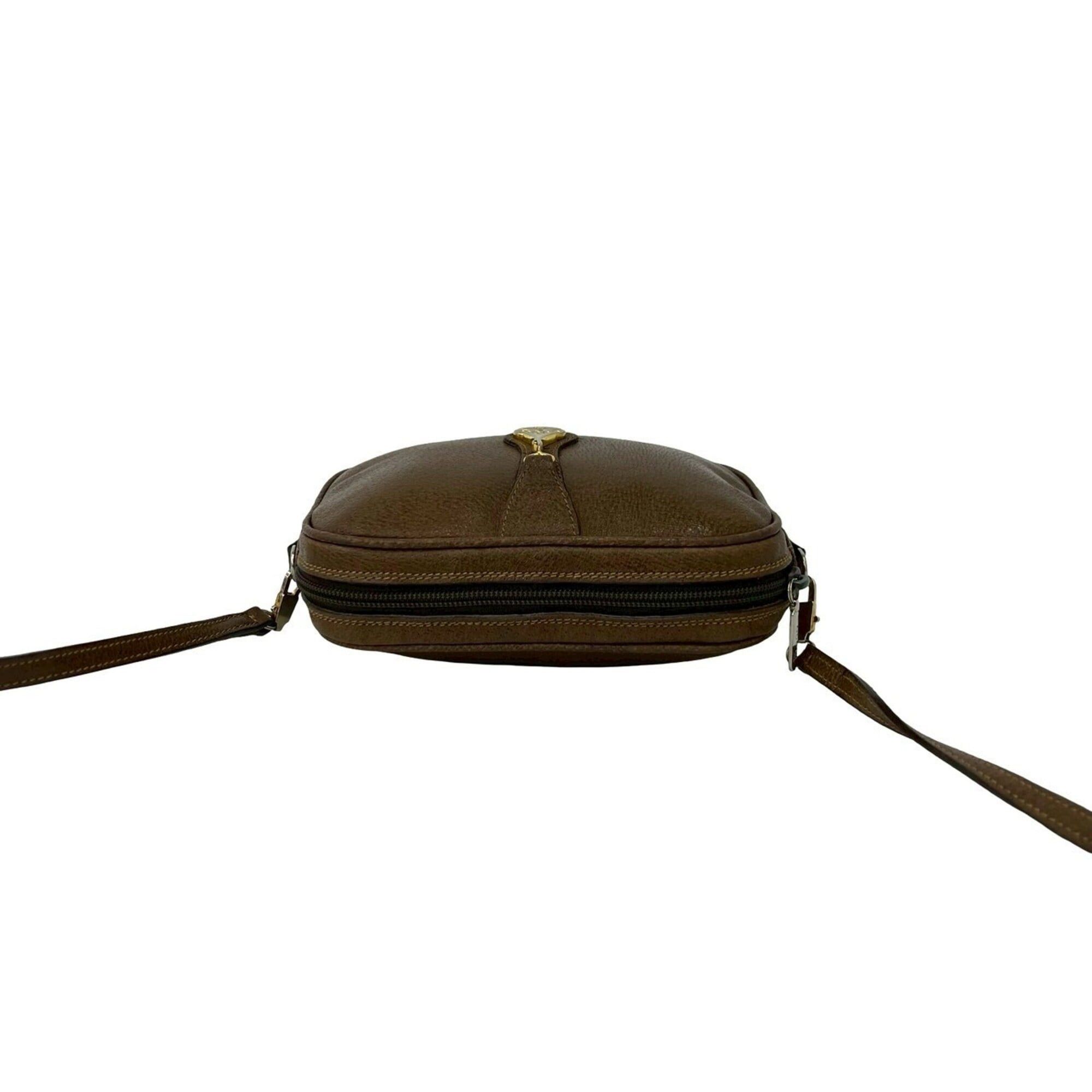 Gucci GUCCI Vintage Gucci Plus Logo Hardware Leather Mini Shoulder Bag Brown 93826 Size ONE SIZE - 4 Thumbnail