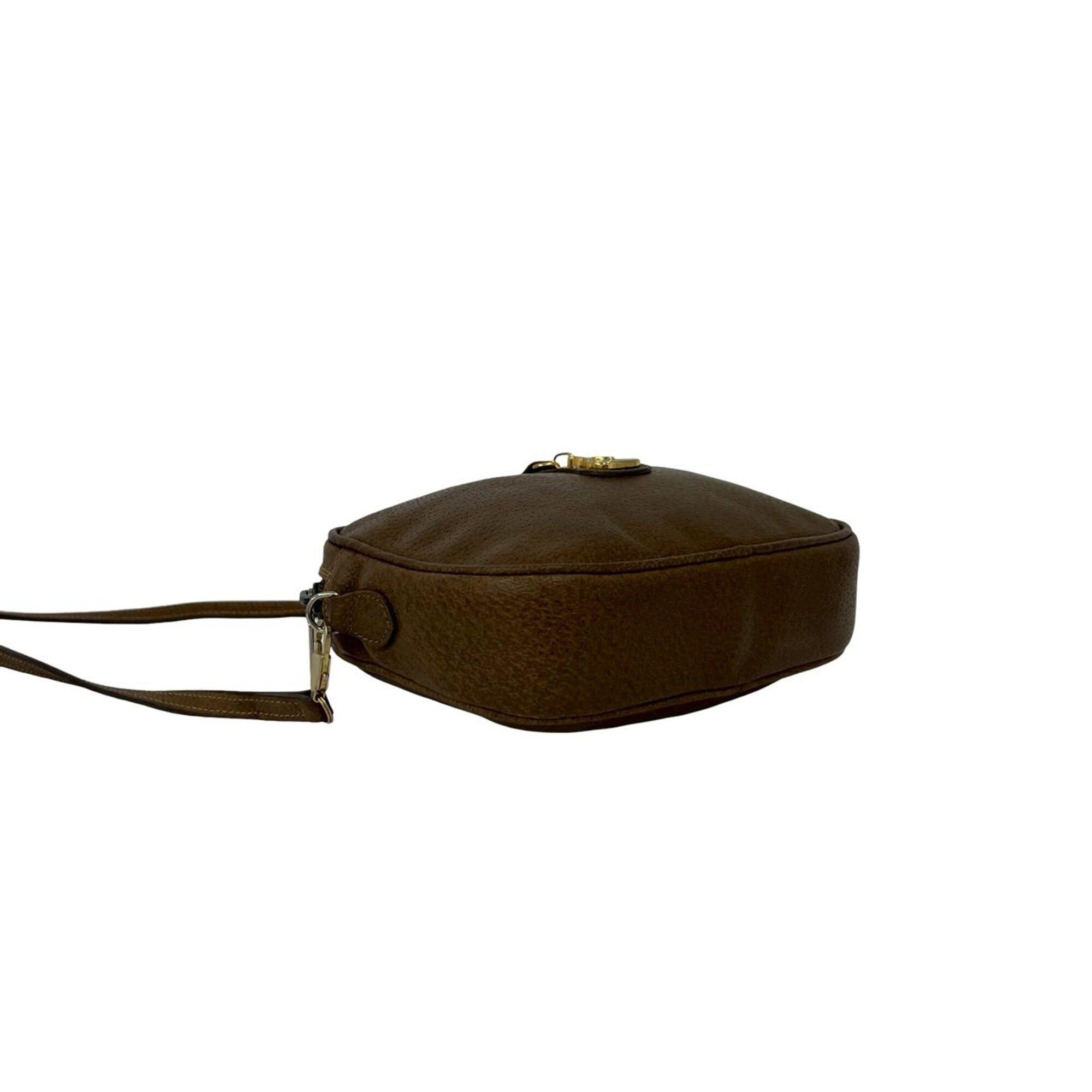 Gucci GUCCI Vintage Gucci Plus Logo Hardware Leather Mini Shoulder Bag Brown 93826 Size ONE SIZE - 7 Thumbnail