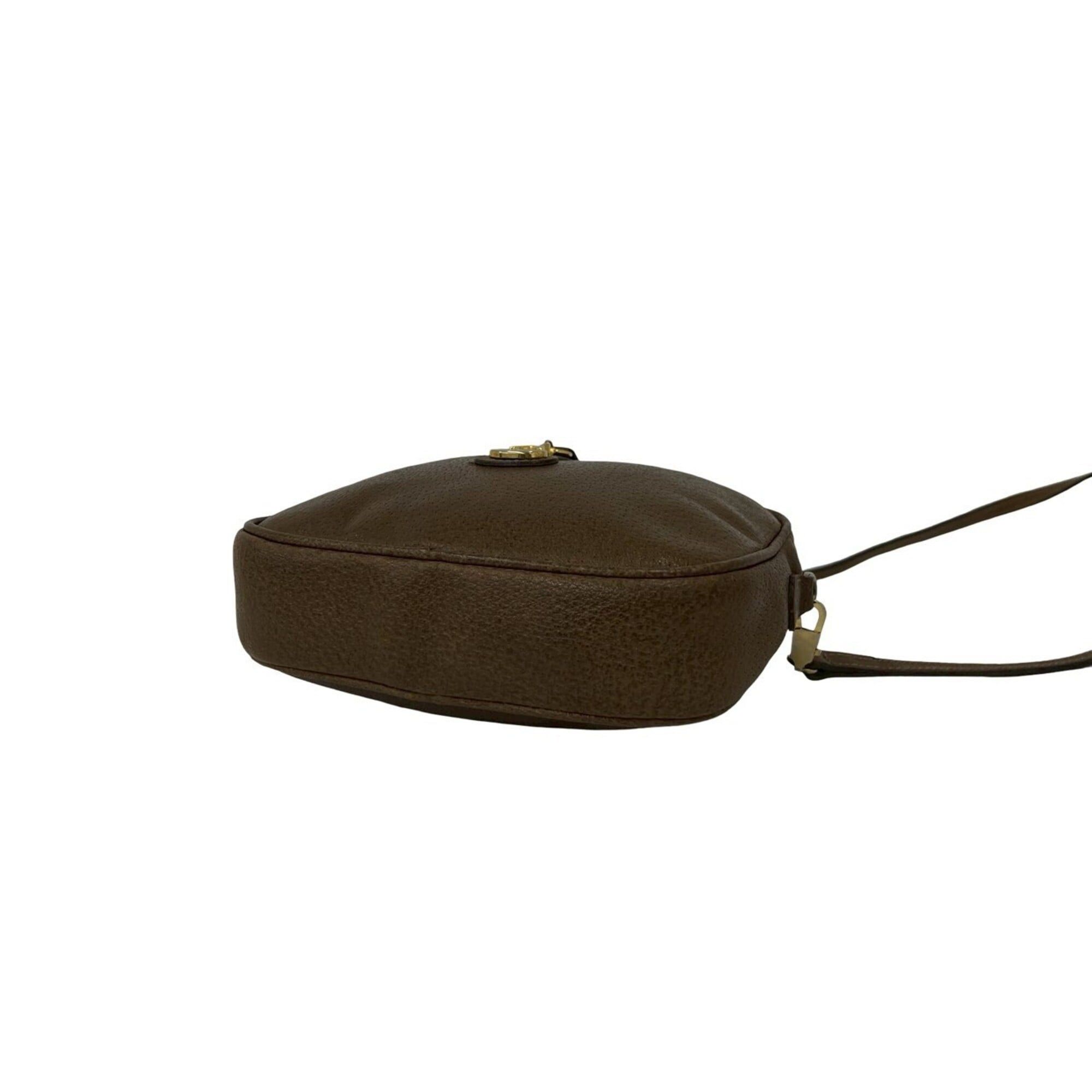 Gucci GUCCI Vintage Gucci Plus Logo Hardware Leather Mini Shoulder Bag Brown 93826 Size ONE SIZE - 8 Thumbnail