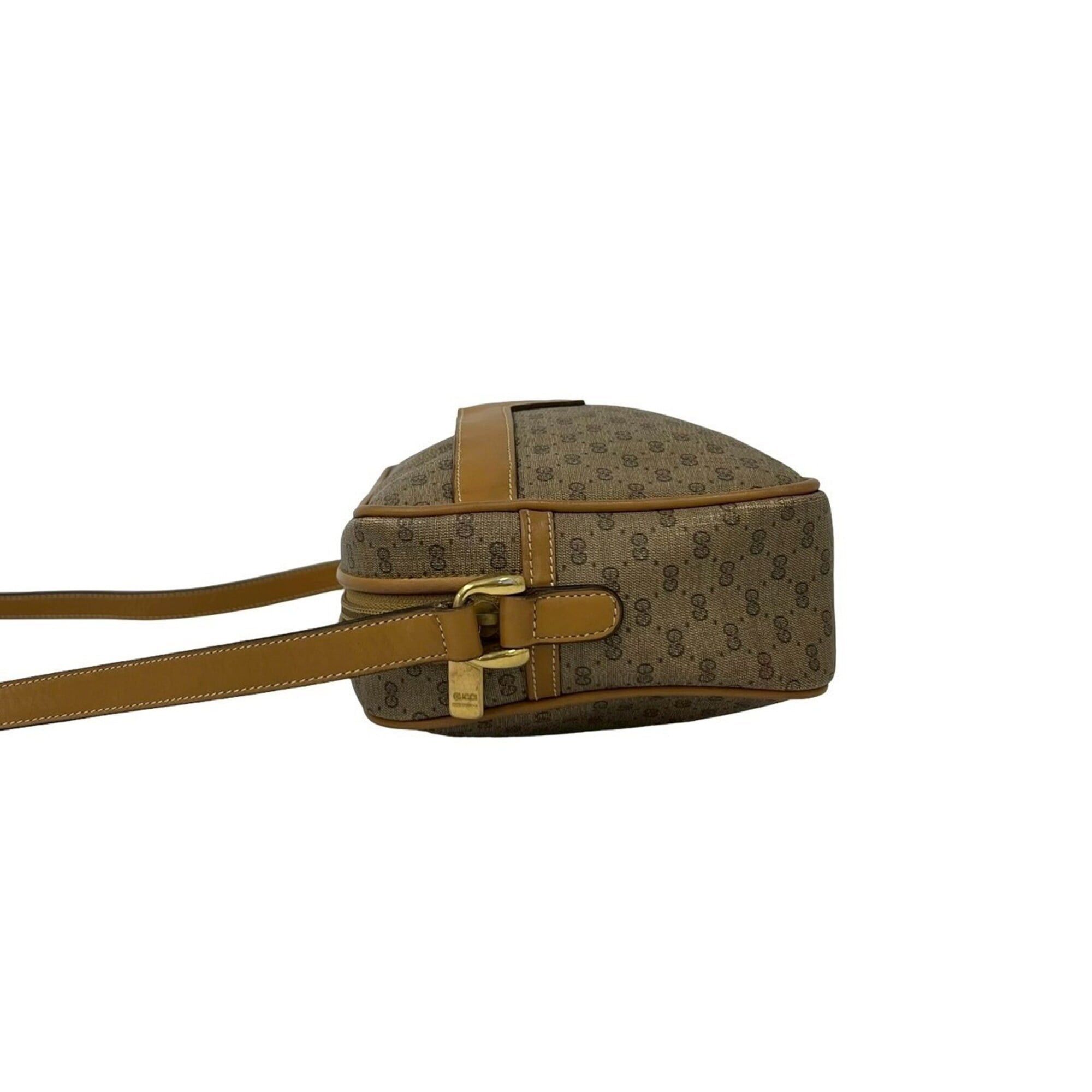 Gucci GUCCI Vintage Micro GG Logo Leather Mini Shoulder Bag/Pochette, Brown/Camel, 22927 Size ONE SIZE - 5 Thumbnail