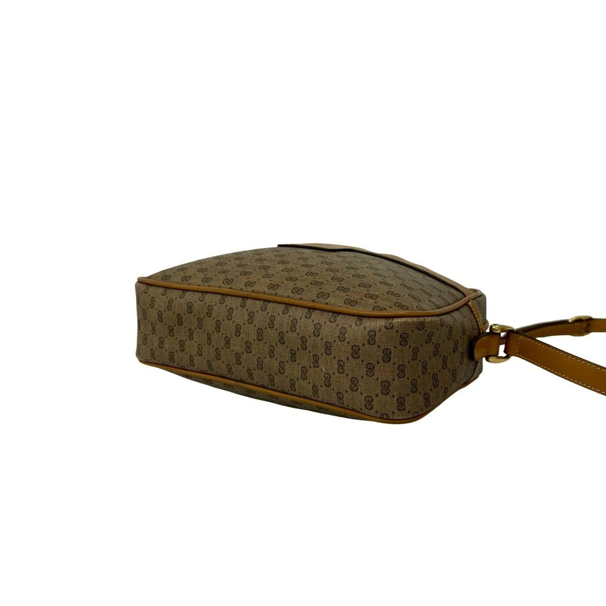 Gucci GUCCI Vintage Micro GG Logo Leather Mini Shoulder Bag/Pochette, Brown/Camel, 22927 Size ONE SIZE - 8 Thumbnail