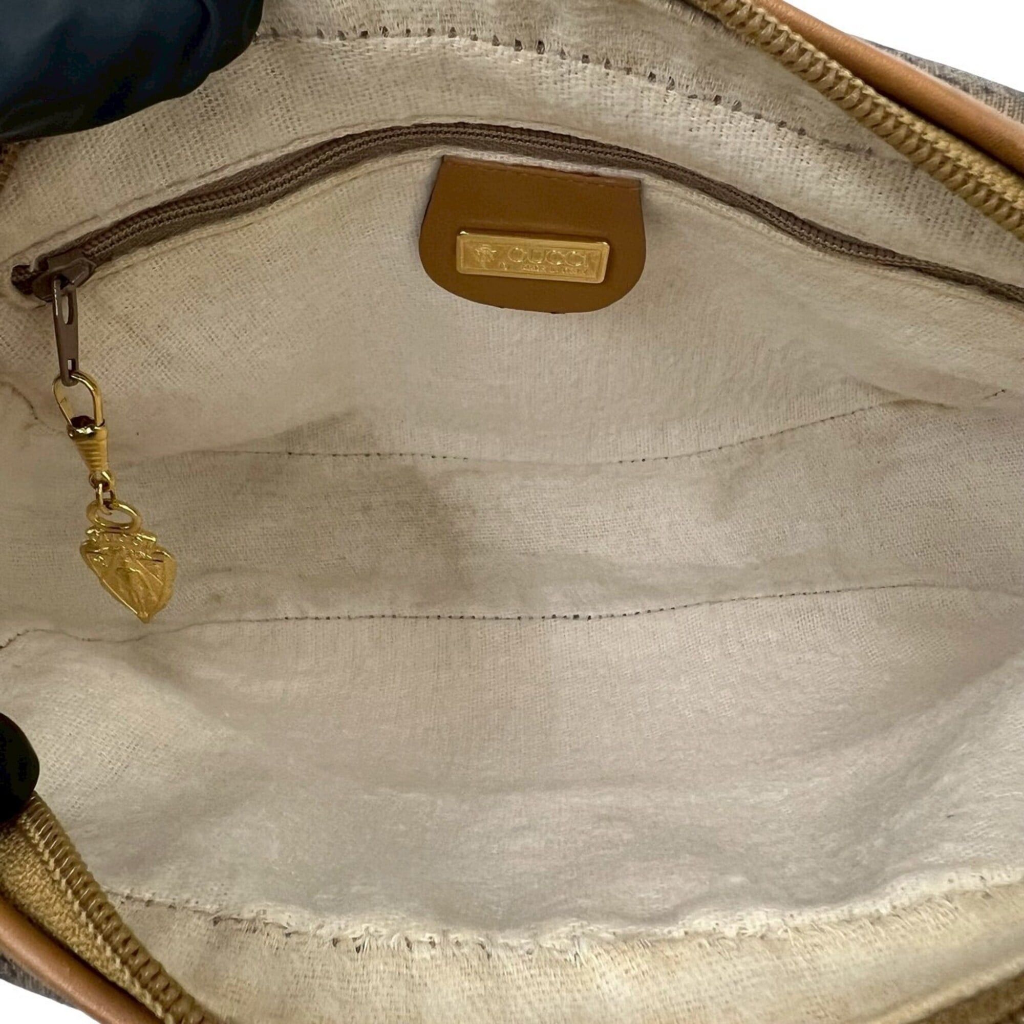 Gucci GUCCI Vintage Micro GG Logo Leather Mini Shoulder Bag/Pochette, Brown/Camel, 22927 Size ONE SIZE - 9 Thumbnail