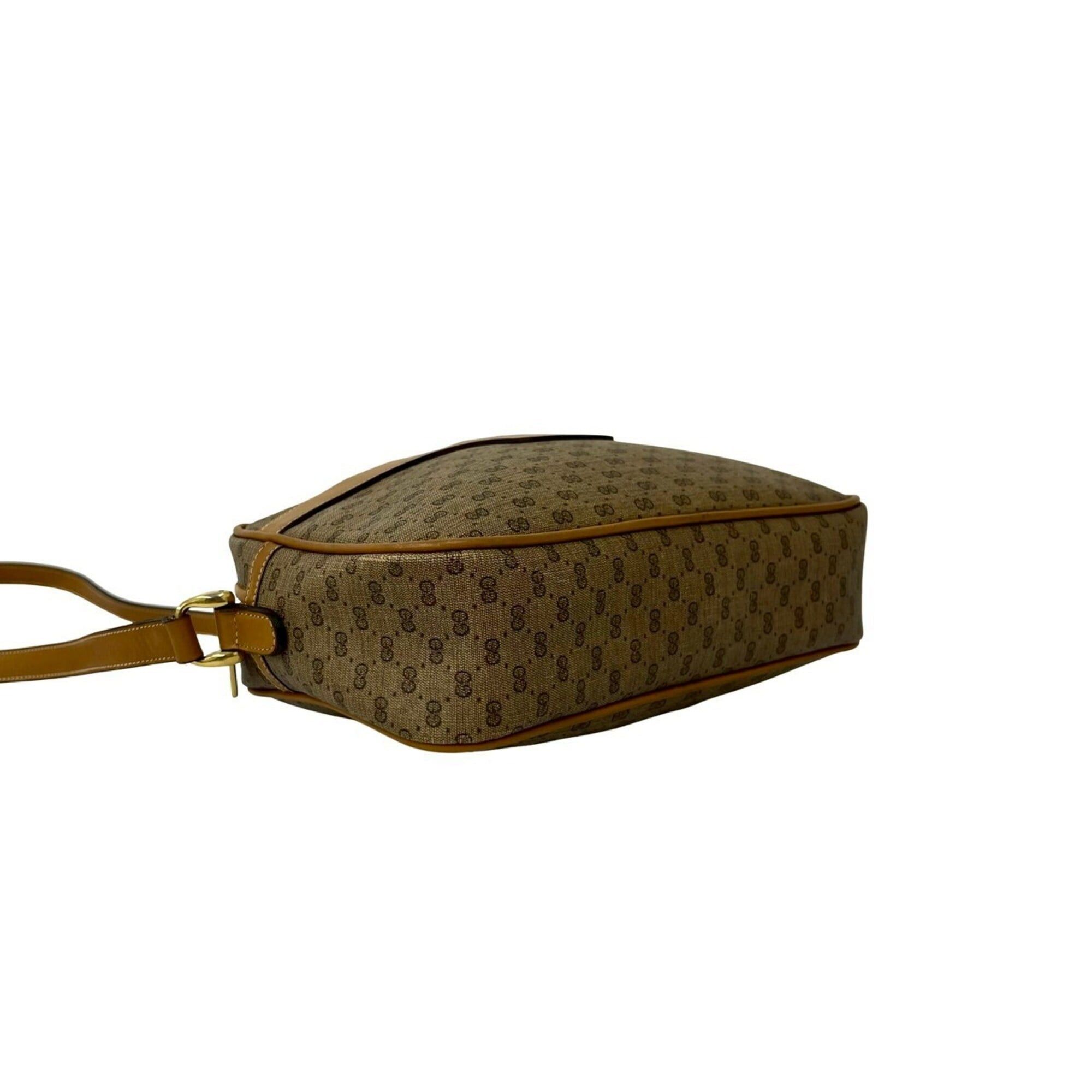 Gucci GUCCI Vintage Micro GG Logo Leather Mini Shoulder Bag/Pochette, Brown/Camel, 22927 Size ONE SIZE - 7 Thumbnail