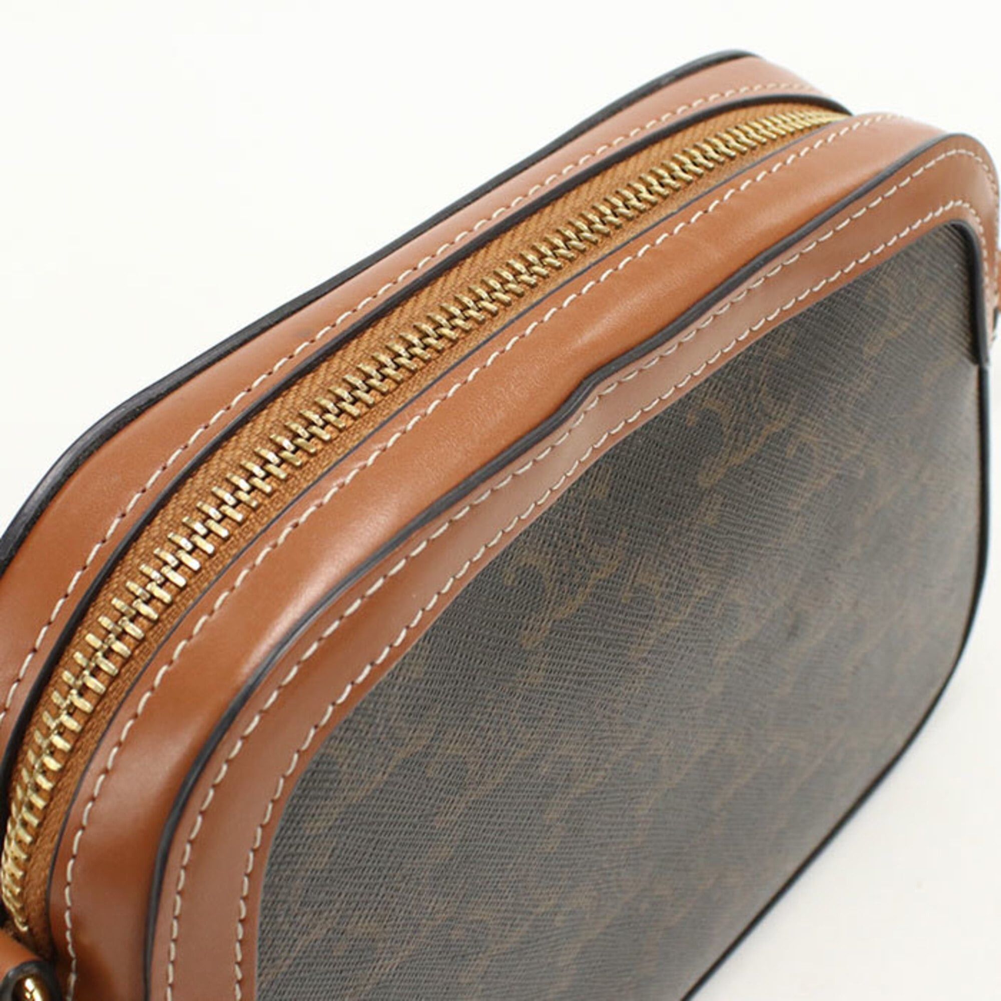 Celine Celine Crossbody Shoulder Bag Camera Triomphe Canvas Women's Brown Size ONE SIZE - 7 Thumbnail