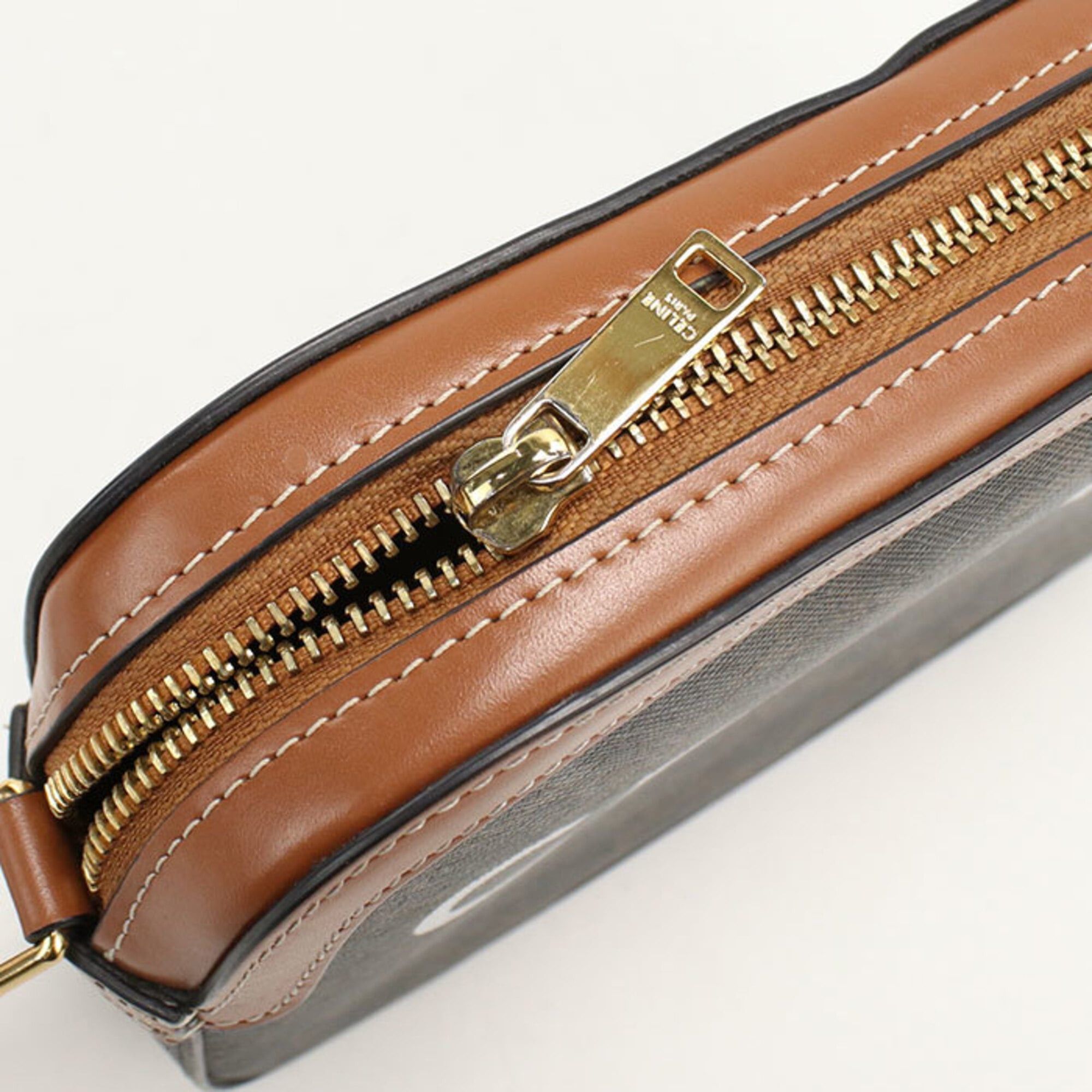 Celine Celine Crossbody Shoulder Bag Camera Triomphe Canvas Women's Brown Size ONE SIZE - 4 Thumbnail