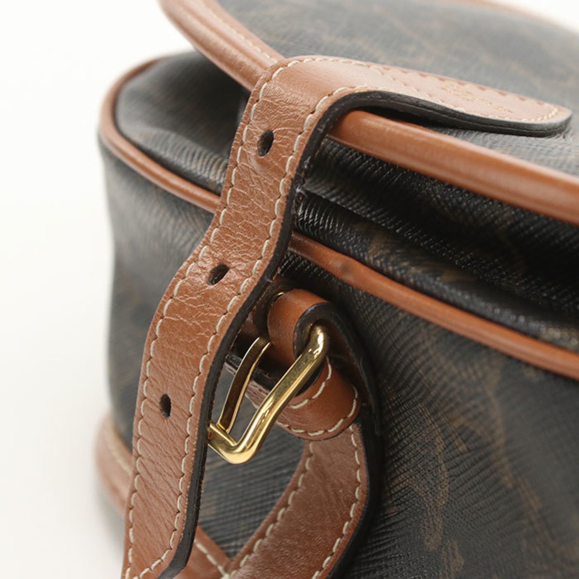 Celine Celine Crossbody Shoulder Bag 191502BZJ Folco Medium Triomphe Canvas Women's Brown Size ONE SIZE - 5 Thumbnail