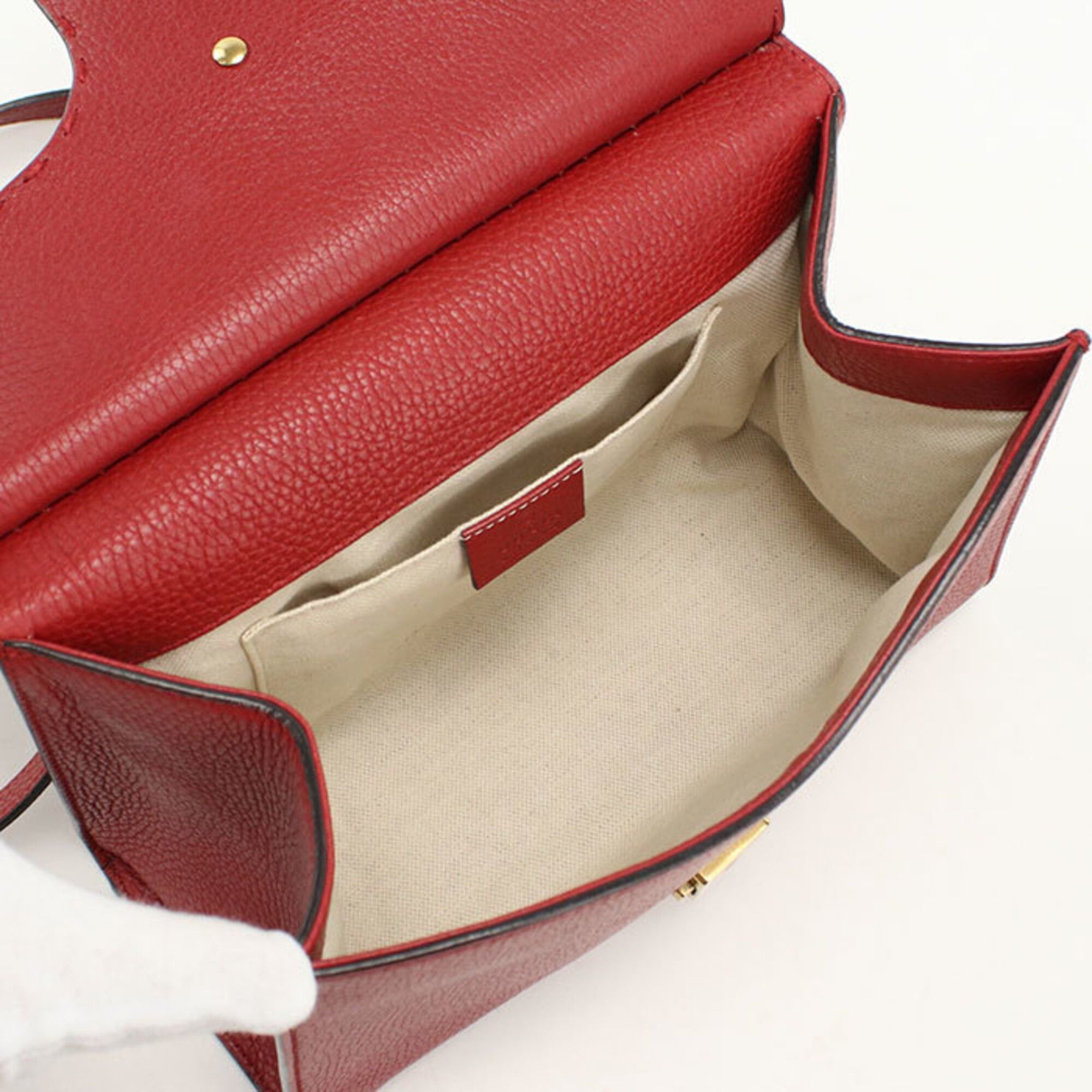 Gucci Gucci Handbag 442622 2WAY GG Marmont Women's Red Size ONE SIZE - 3 Thumbnail