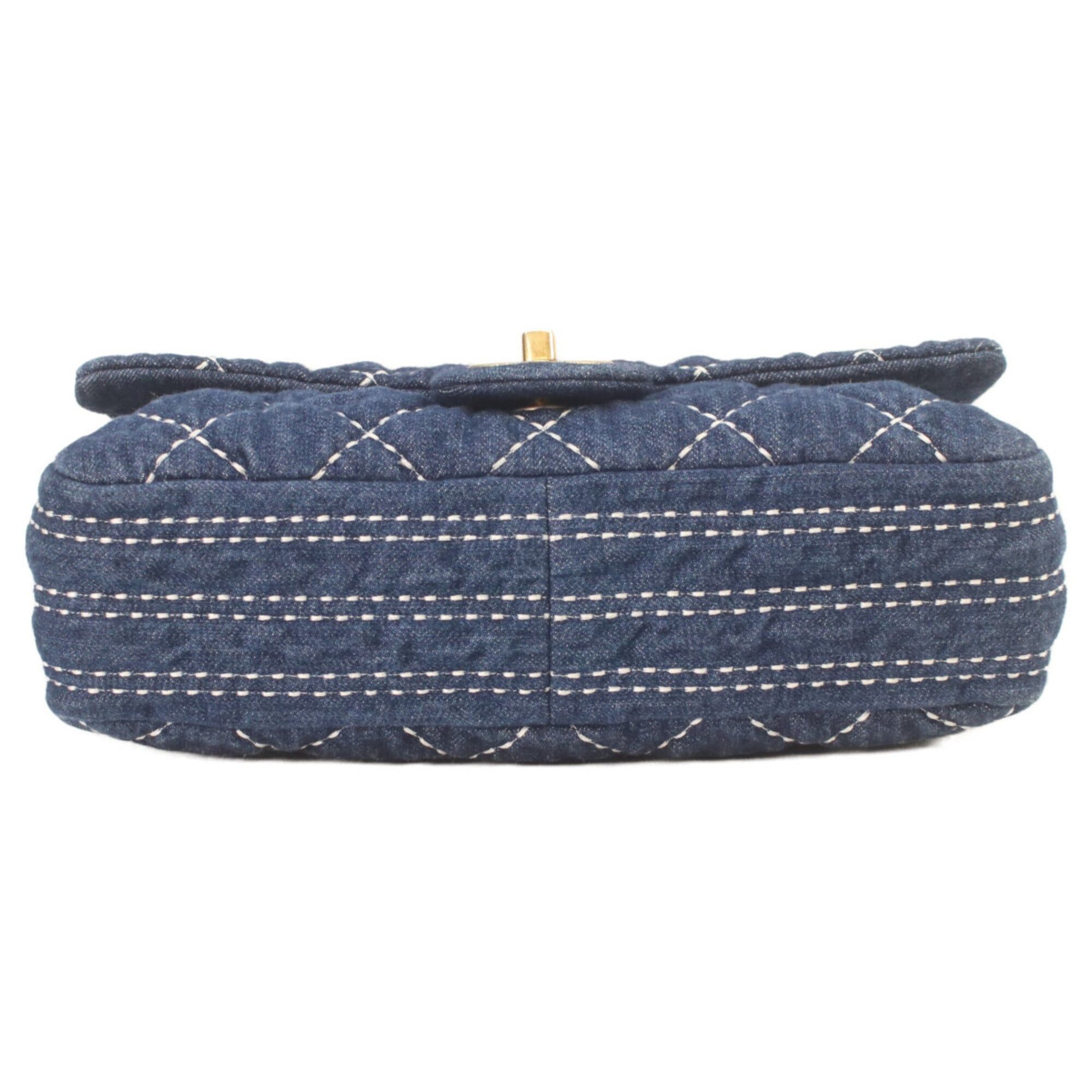 Chanel CHANEL AS1328 Single Flap Matelassé Chain Shoulder Bag, Indigo, Gold Hardware, Women's Size ONE SIZE - 5 Thumbnail