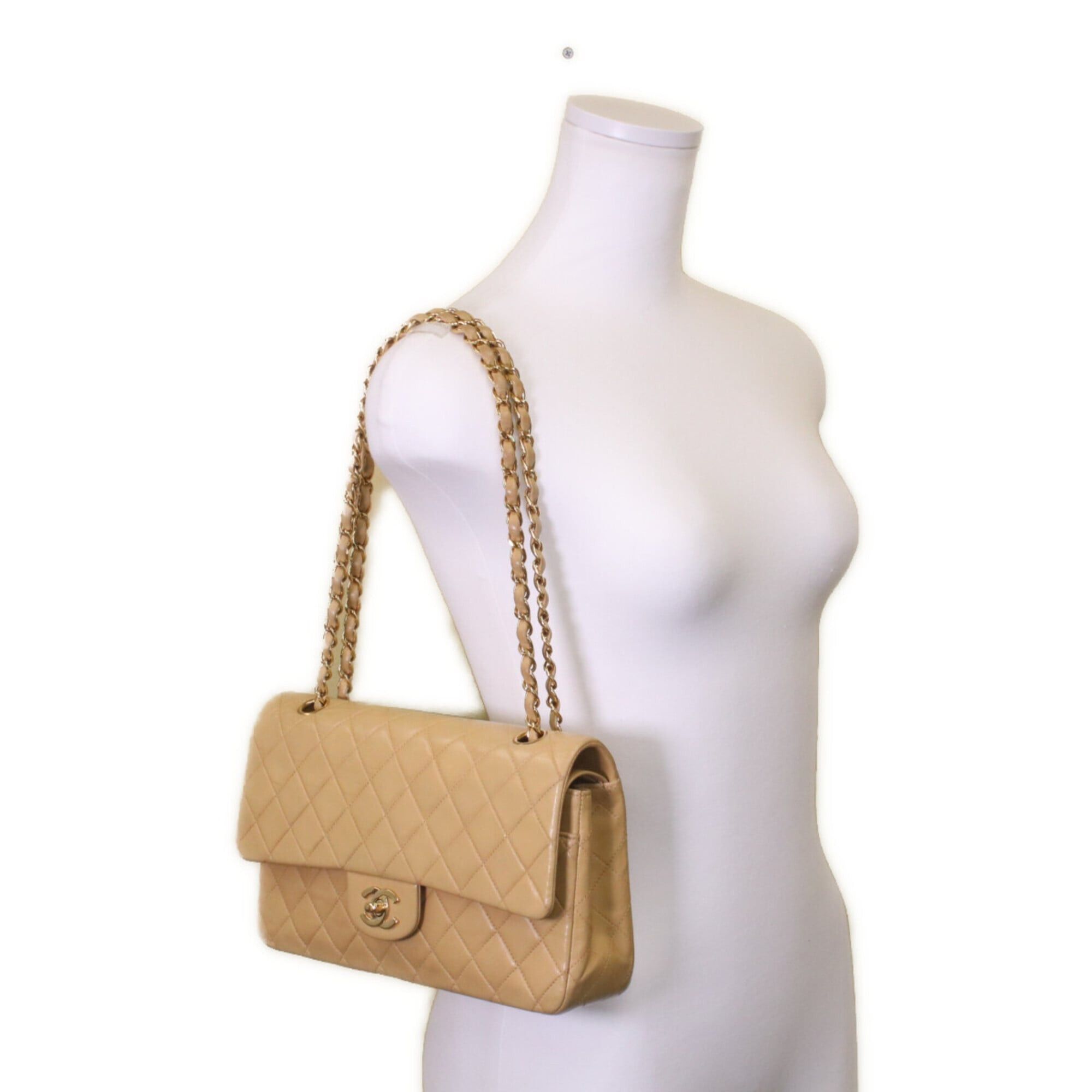 Chanel CHANEL A01112 Lambskin Matelassé 25 Shoulder Bag, Beige, Gold Hardware, Women's Size ONE SIZE - 14 Thumbnail