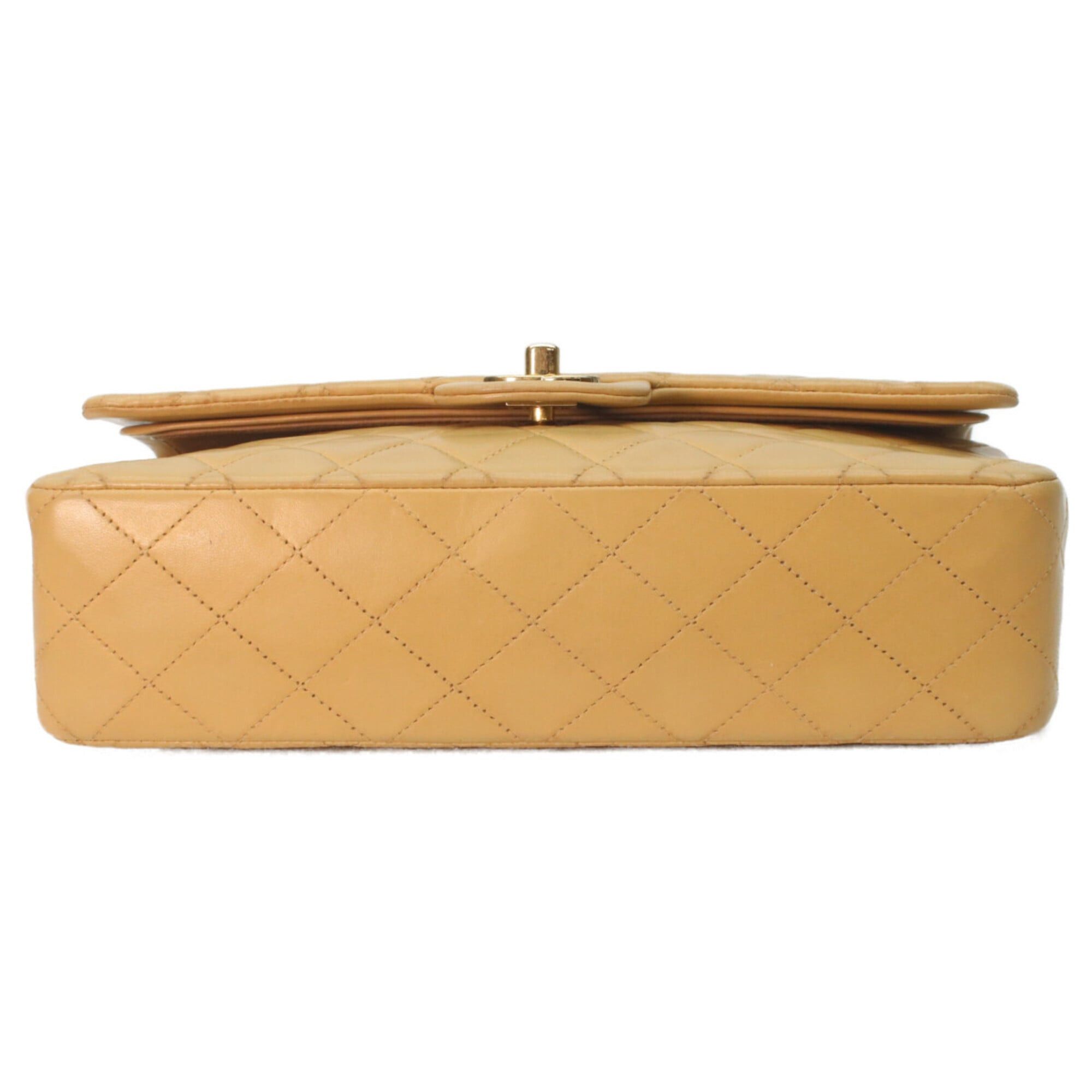 Chanel CHANEL A01112 Lambskin Matelassé 25 Shoulder Bag, Beige, Gold Hardware, Women's Size ONE SIZE - 5 Thumbnail