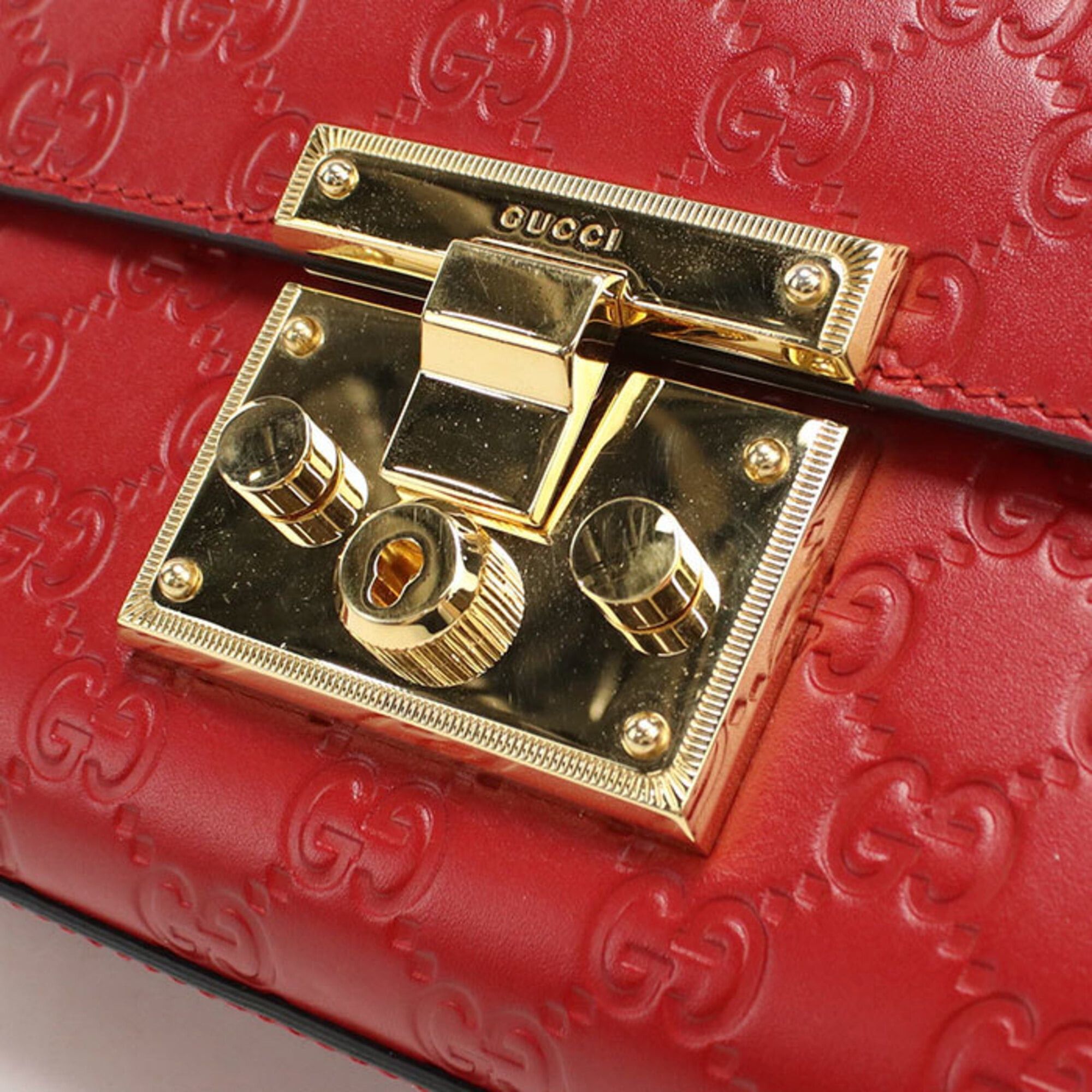 Gucci GUCCI Shoulder Bag 409437 Chain Guccissima Women's Red Size ONE SIZE - 5 Thumbnail