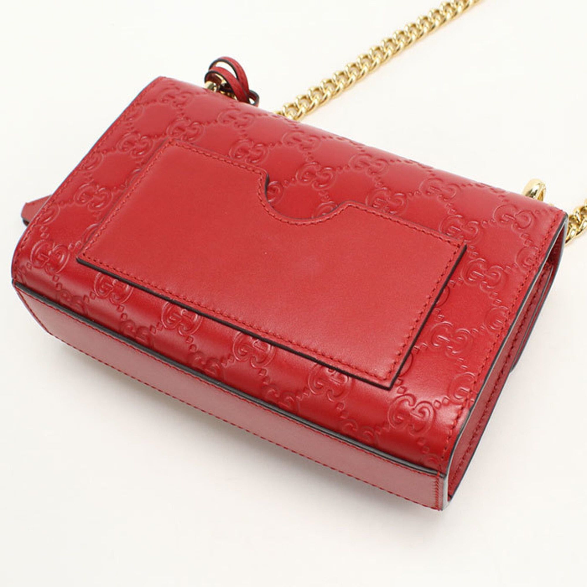 Gucci GUCCI Shoulder Bag 409437 Chain Guccissima Women's Red Size ONE SIZE - 2 Thumbnail