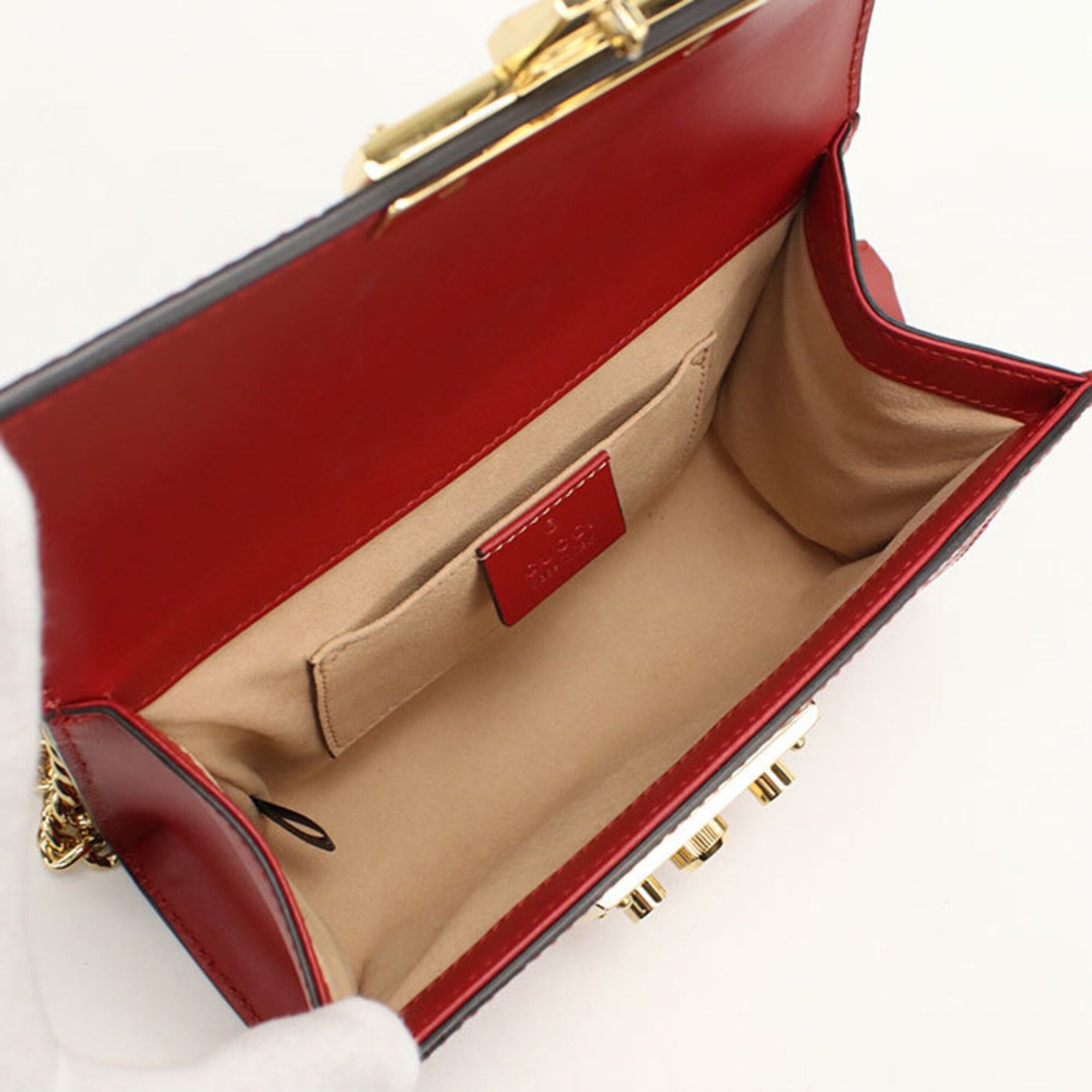 Gucci GUCCI Shoulder Bag 409437 Chain Guccissima Women's Red Size ONE SIZE - 3 Thumbnail
