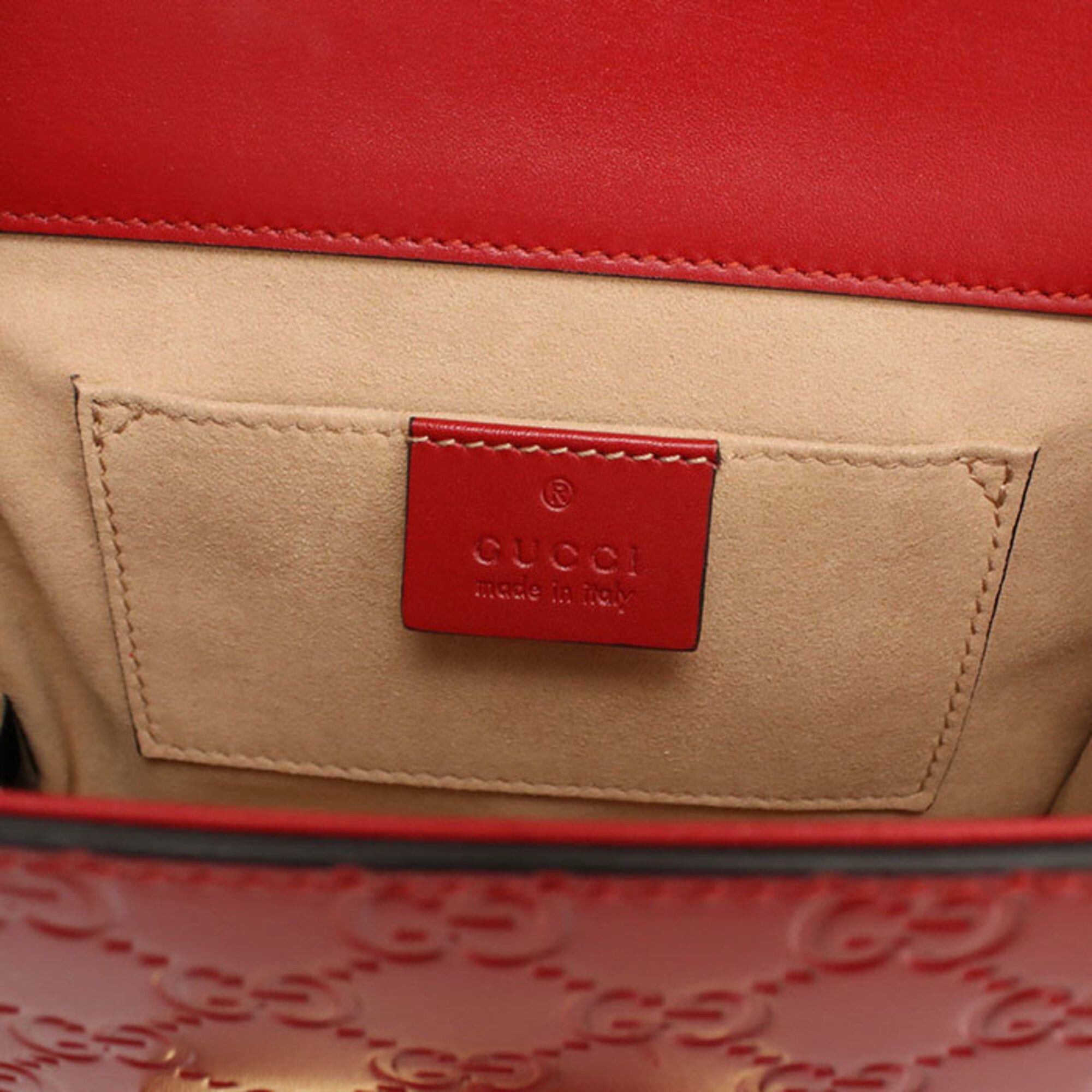 Gucci GUCCI Shoulder Bag 409437 Chain Guccissima Women's Red Size ONE SIZE - 4 Thumbnail