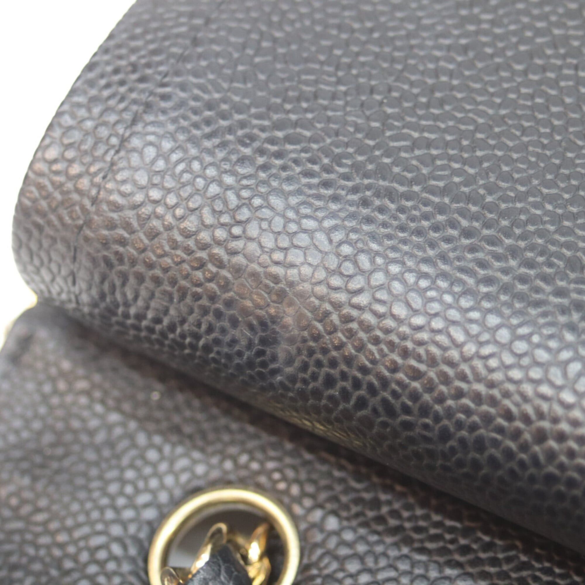 Chanel CHANEL Matelassé 25 Shoulder Bag, No. 27, A01112, Black Caviar Leather, Gold Hardware, Women's. Size ONE SIZE - 7 Thumbnail