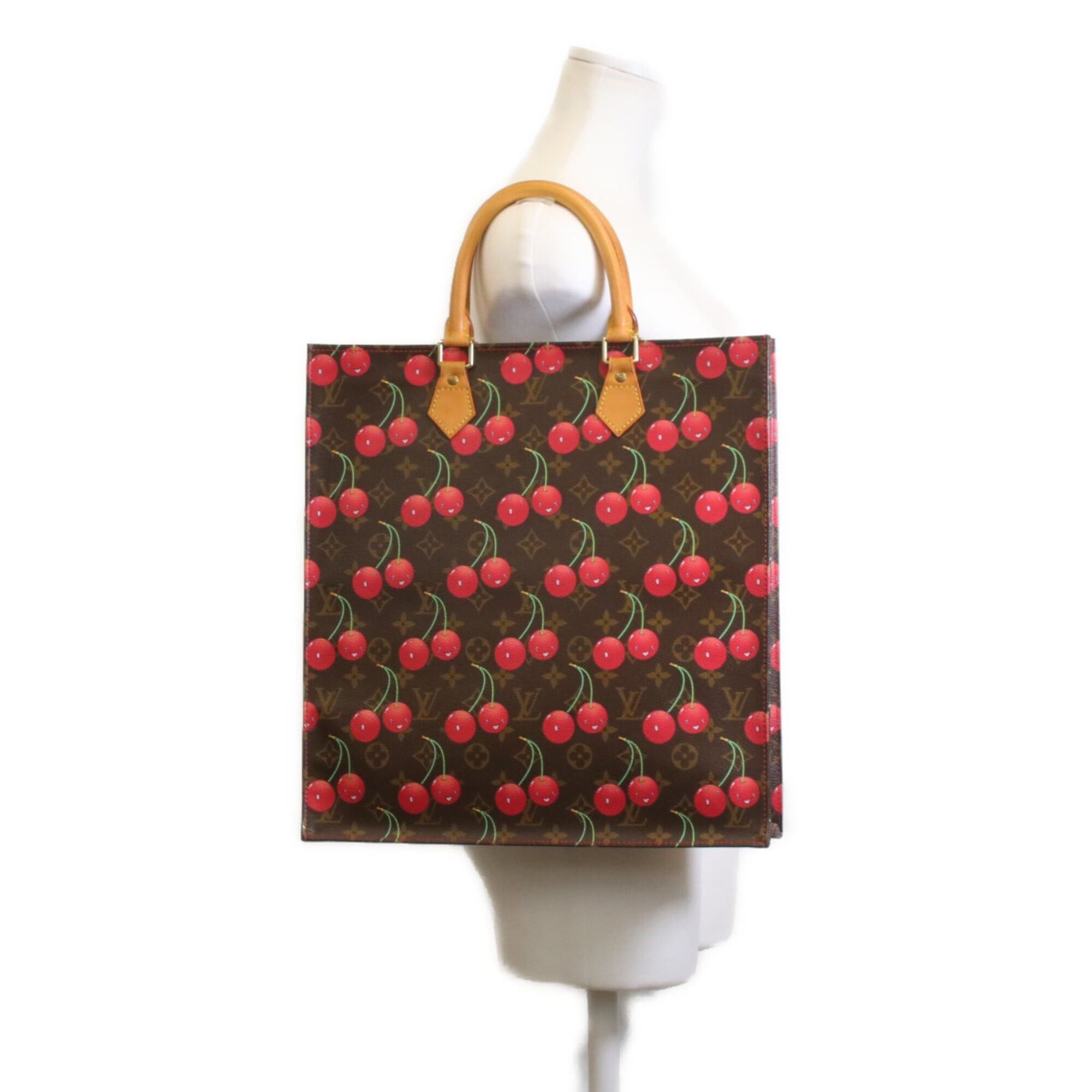 Louis Vuitton LOUIS VUITTON M95010 Monogram Cherry Sac Plat Tote Bag, Beige, Gold Hardware, Women's Size ONE SIZE - 10 Thumbnail