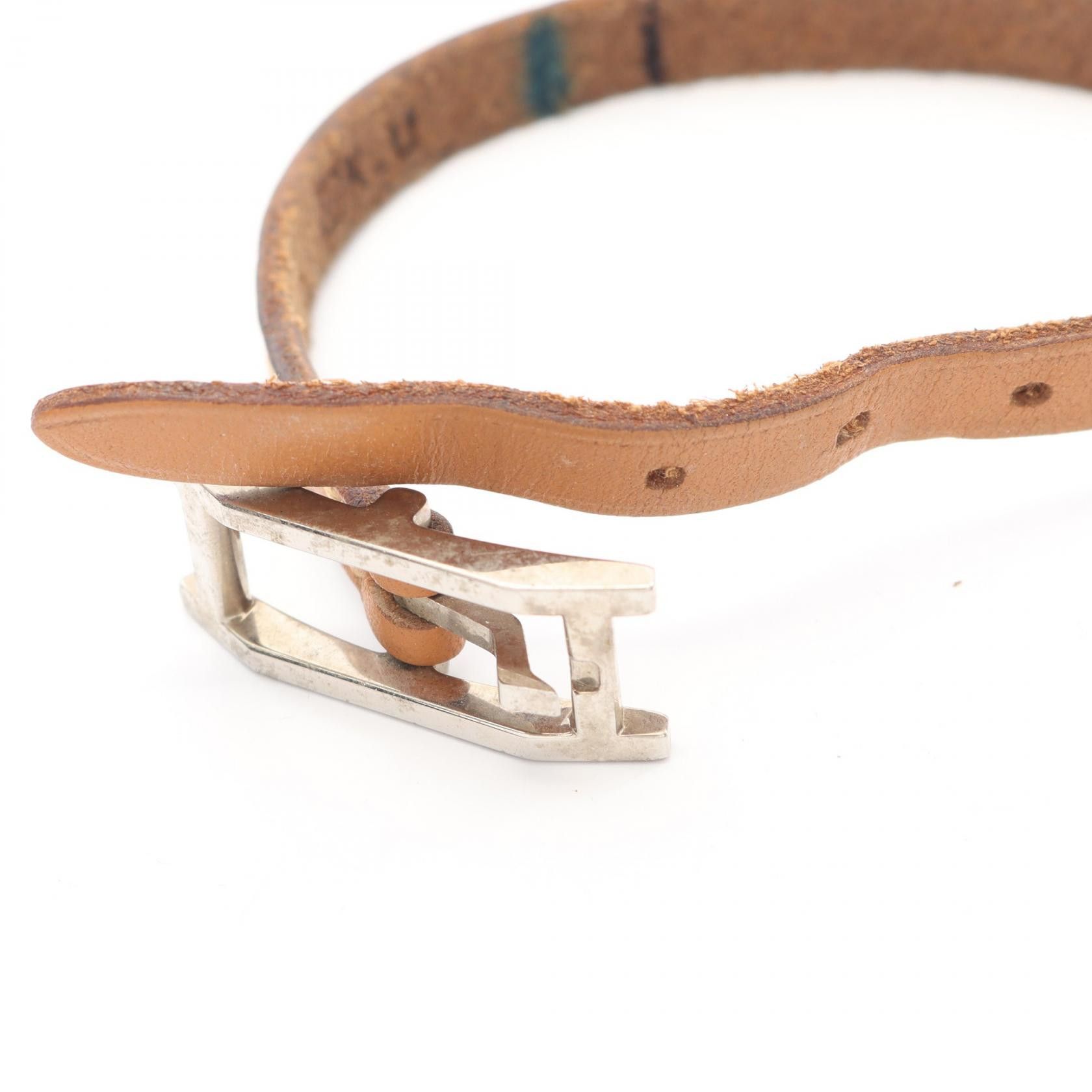 Hermes Hermes Hermes Api3 Tandem Leather Stainless Steel Bracelet Leather Bracelet G DUTY FREE for USA Size ONE SIZE - 3 Thumbnail
