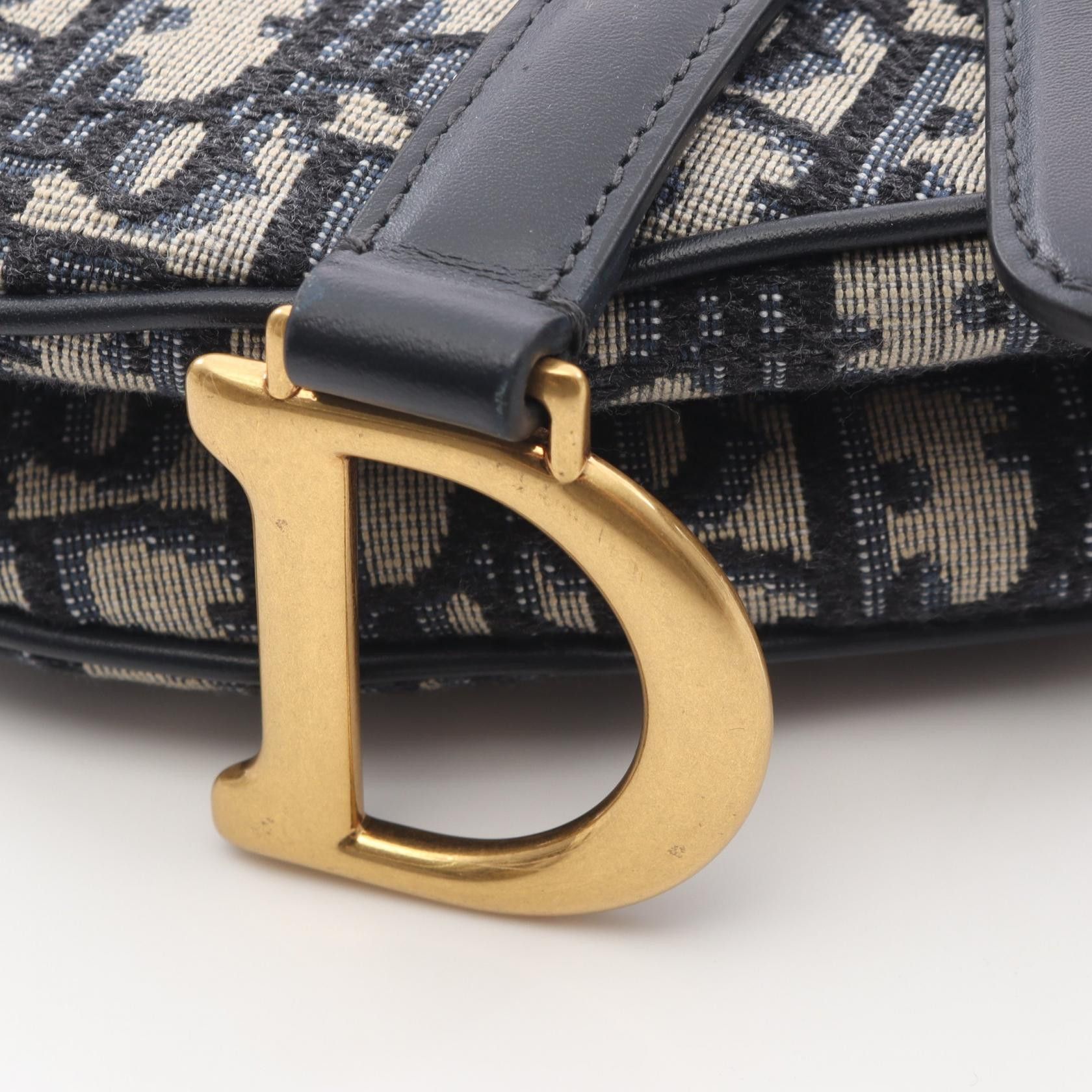 Dior Dior Dior Saddle Oblique Canvas Leather Handbag Leather Handbag DUTY FREE for USA Size ONE SIZE - 5 Thumbnail