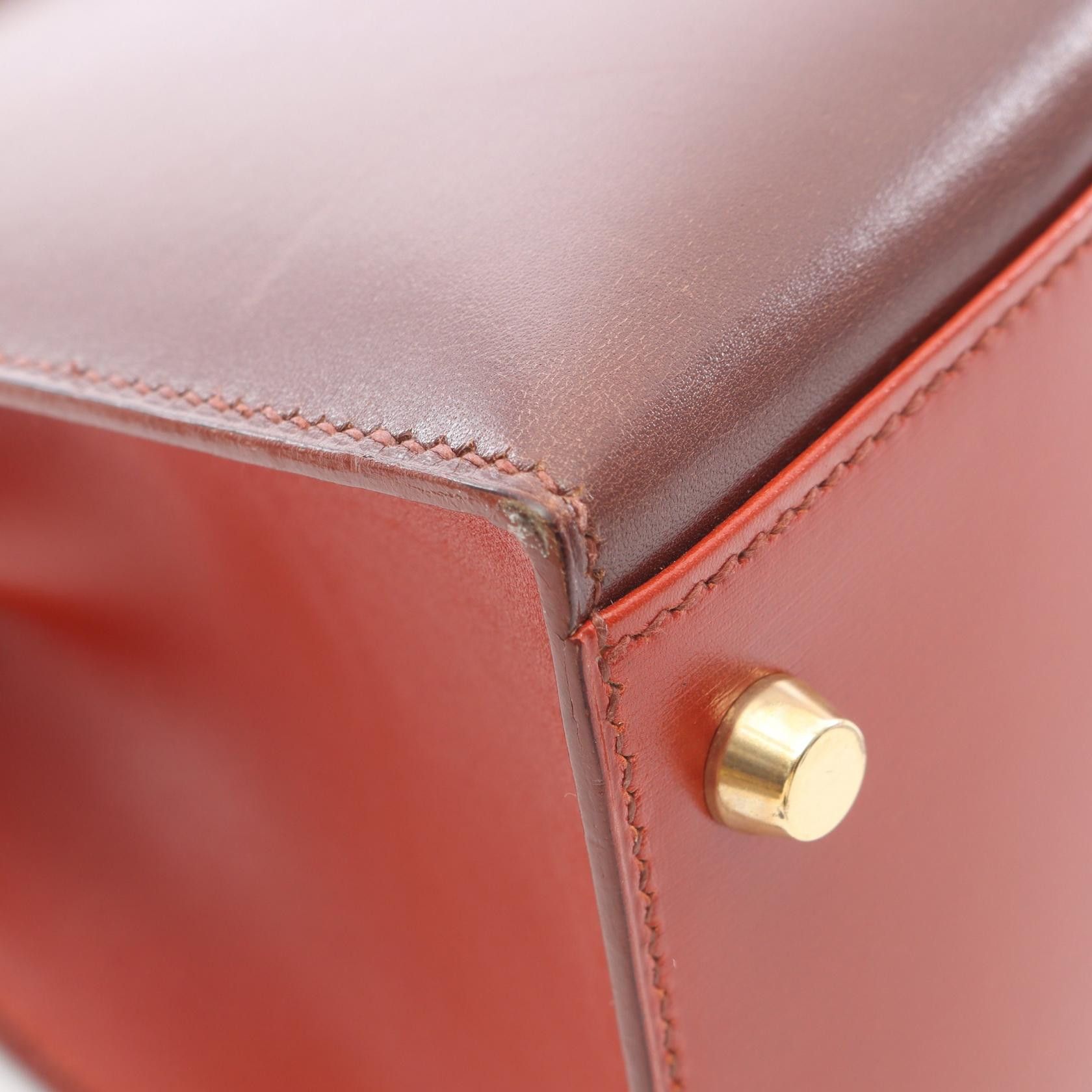 Hermes Hermes Hermes Kelly32 Box Calf Tote Leather Handbag Stamp Z (1996) DUTY FREE for USA Size ONE SIZE - 7 Thumbnail