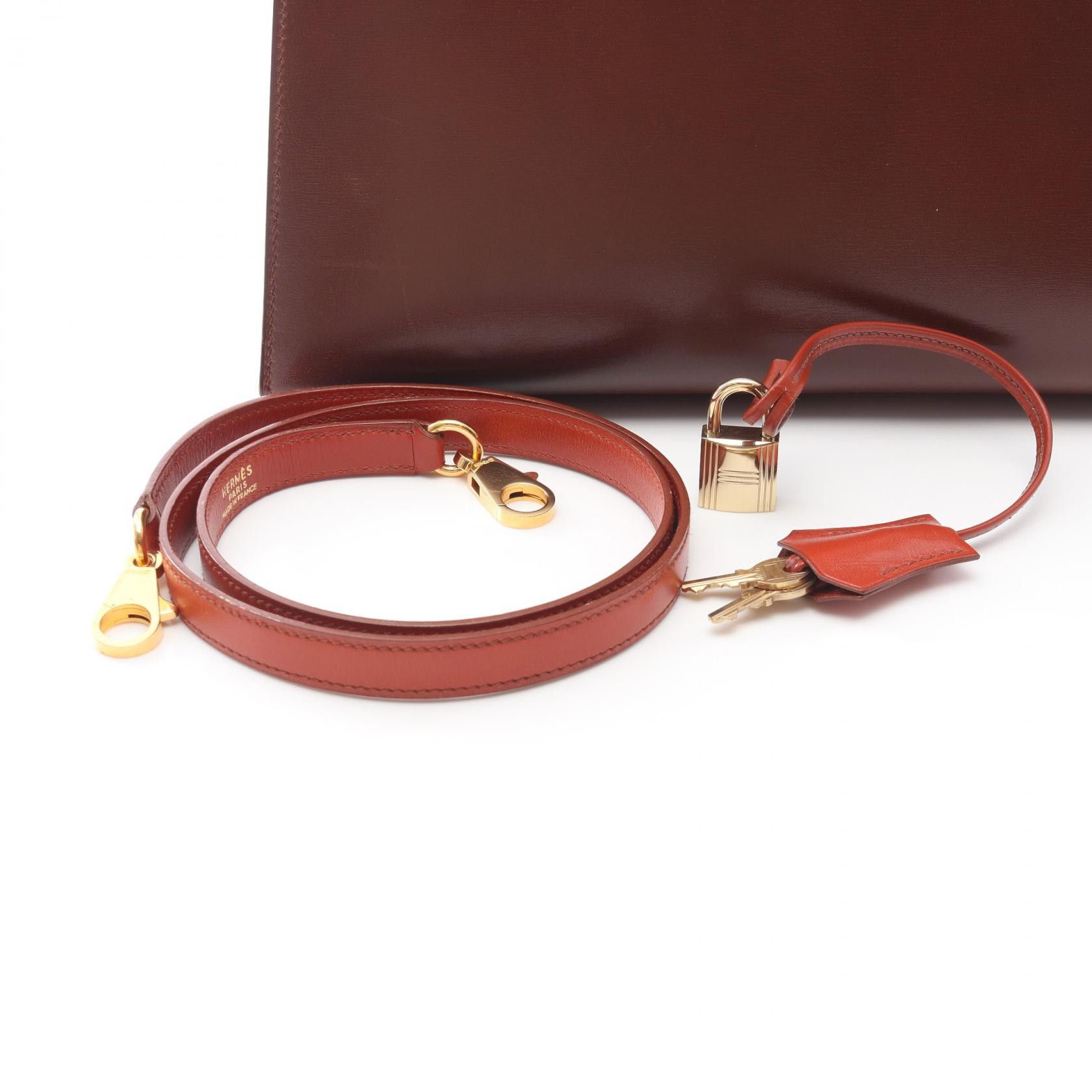 Hermes Hermes Hermes Kelly32 Box Calf Tote Leather Handbag Stamp Z (1996) DUTY FREE for USA Size ONE SIZE - 6 Thumbnail