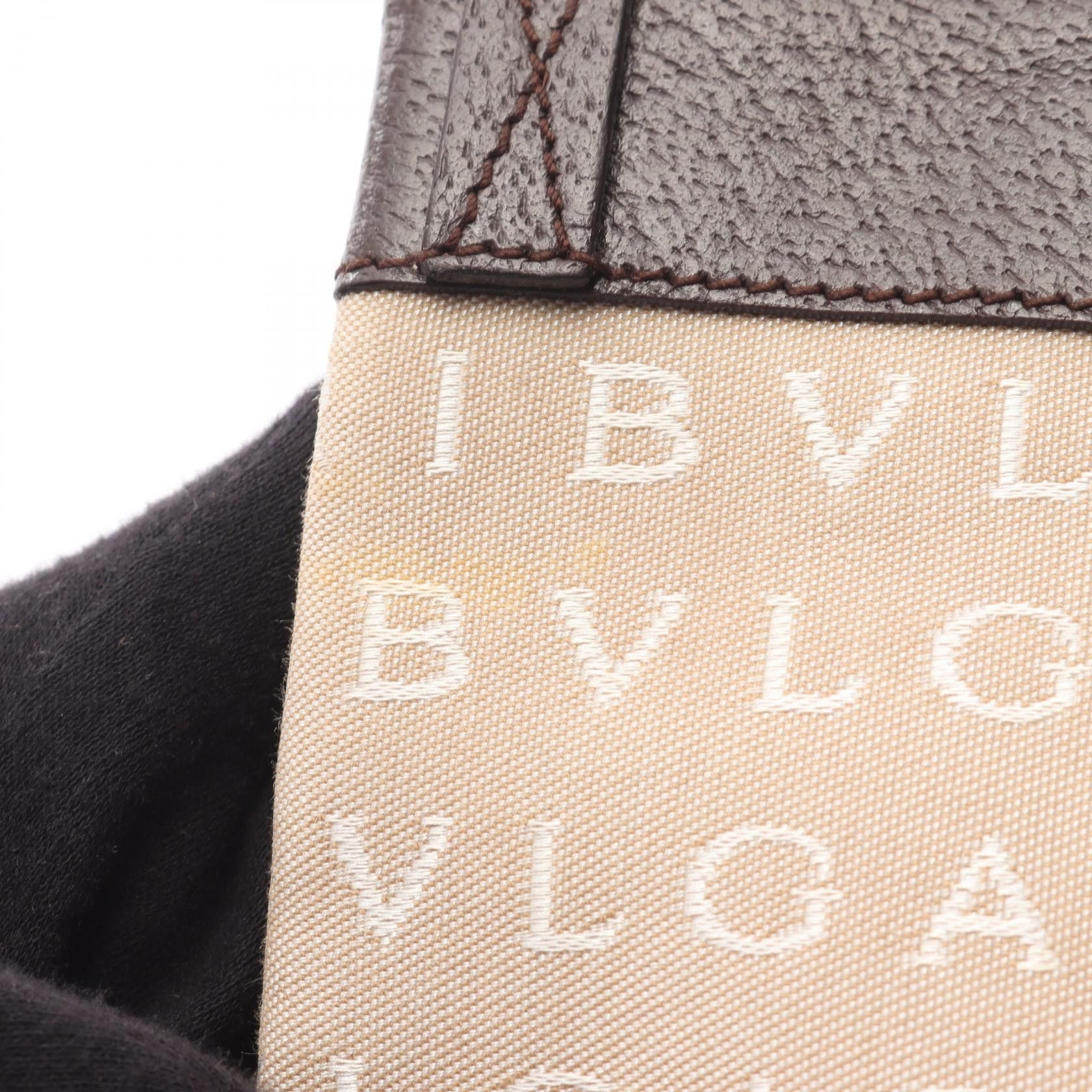 Bvlgari Bvlgari Bvlgari Logo Mania Canvas Leather Shoulder Bag Textile Shoulder Bag DUTY FREE for USA Size ONE SIZE - 8 Thumbnail