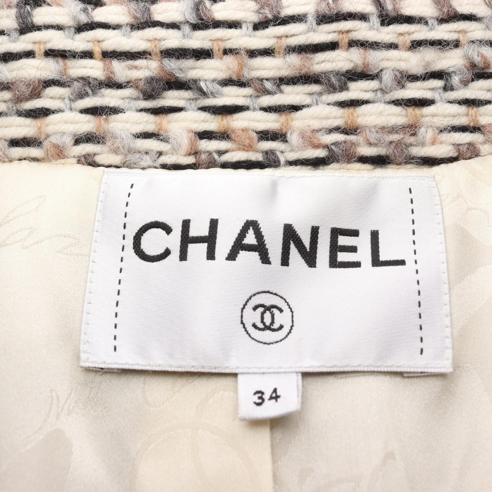 Chanel Chanel Chanel Wool Cashmere Alpaca Coat Textile Outerwear P59951V45402 DUTY FREE for USA Size ONE SIZE - 3 Thumbnail