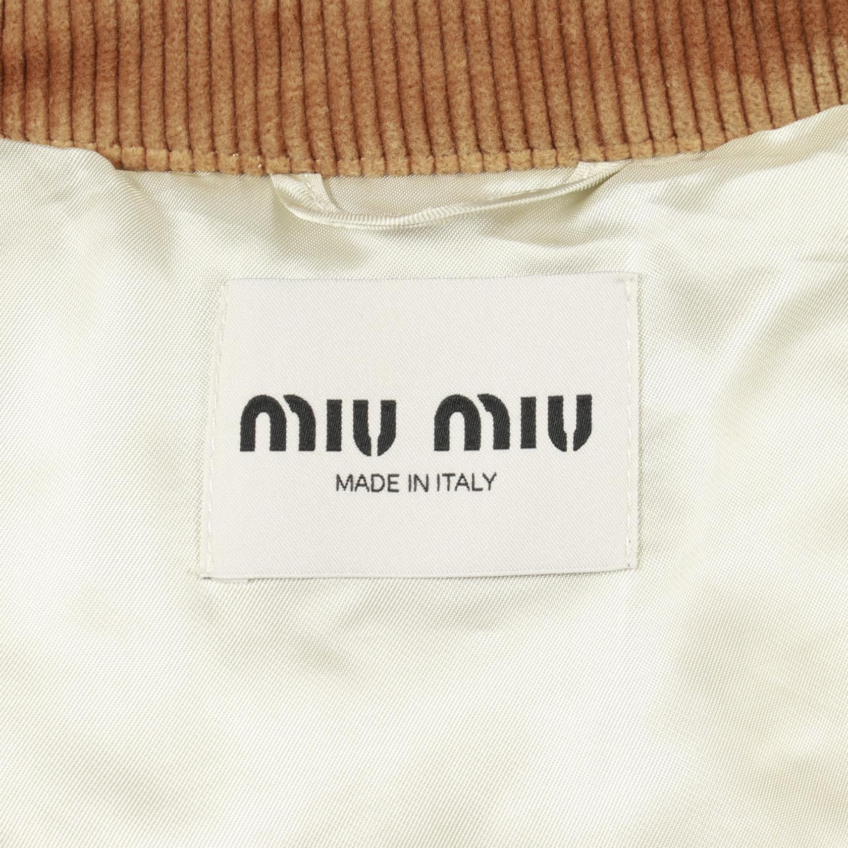 Miu Miu Miu Miu Miu Miu Cotton Blouson Jacket Textile Outerwear DUTY FREE for USA Size ONE SIZE - 3 Thumbnail