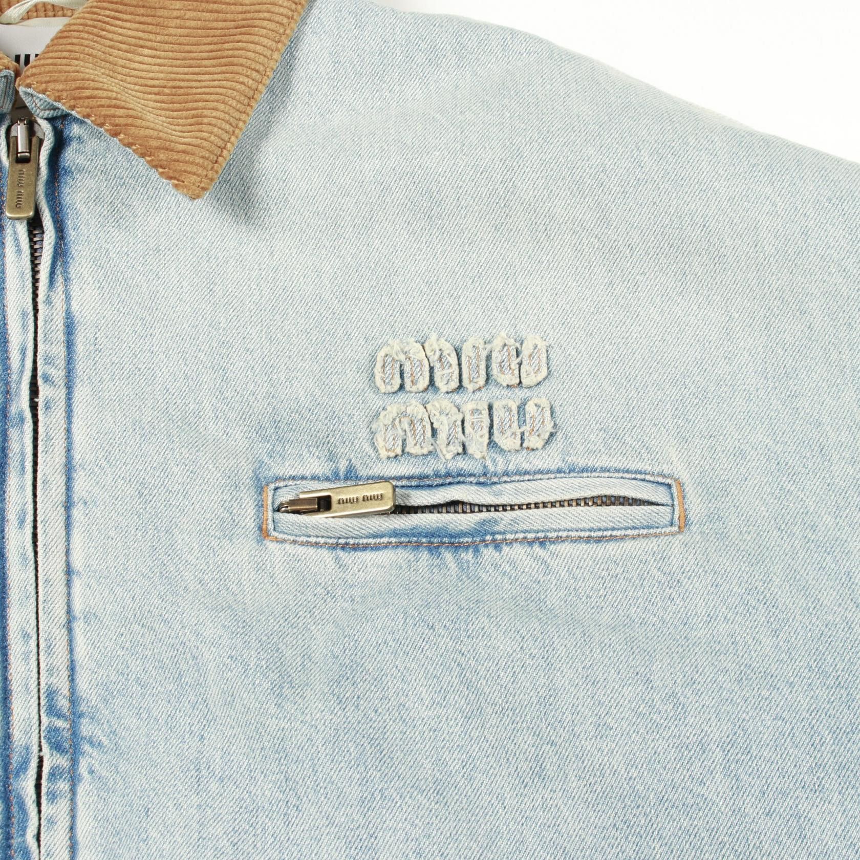 Miu Miu Miu Miu Miu Miu Cotton Blouson Jacket Textile Outerwear DUTY FREE for USA Size ONE SIZE - 6 Thumbnail