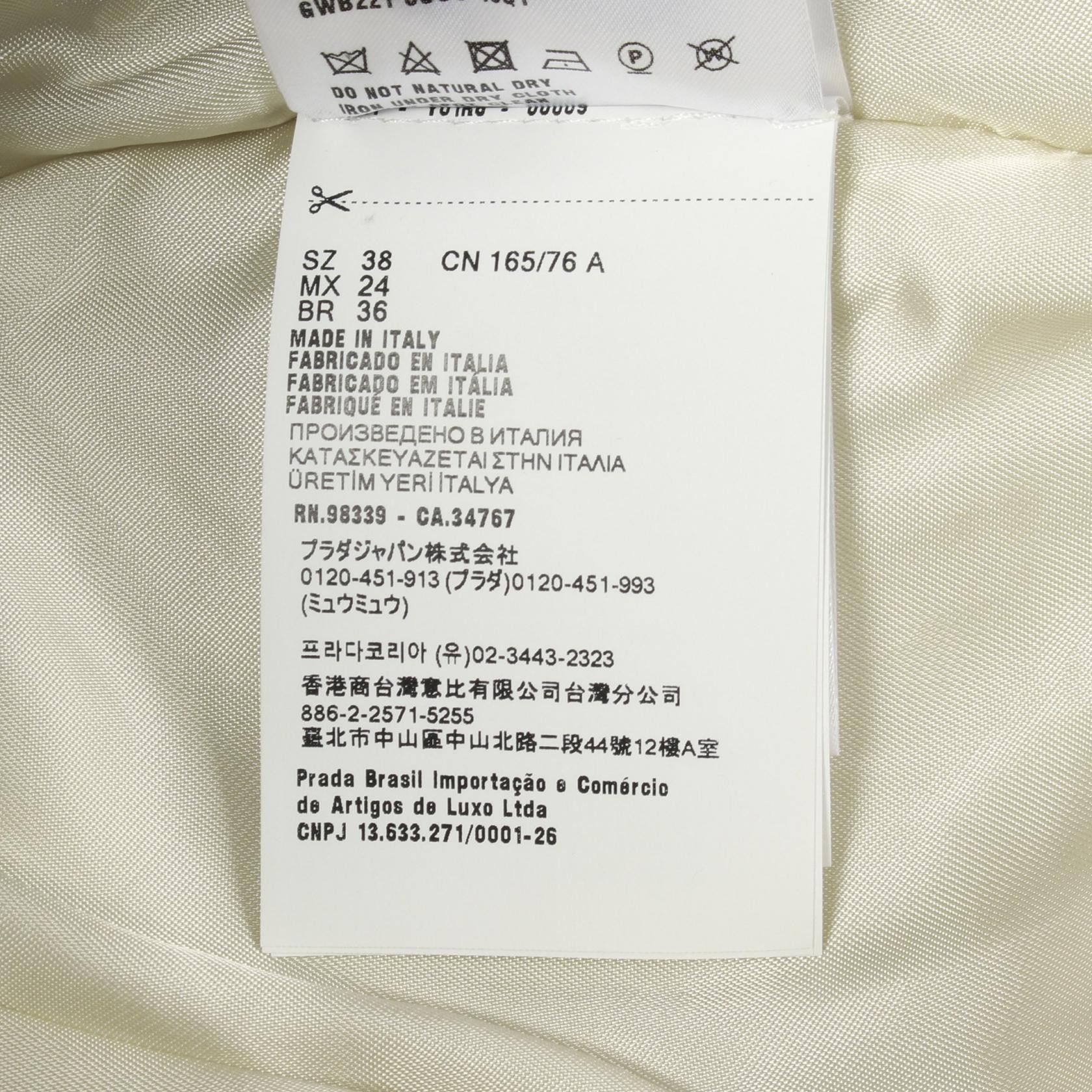 Miu Miu Miu Miu Miu Miu Cotton Blouson Jacket Textile Outerwear DUTY FREE for USA Size ONE SIZE - 4 Thumbnail