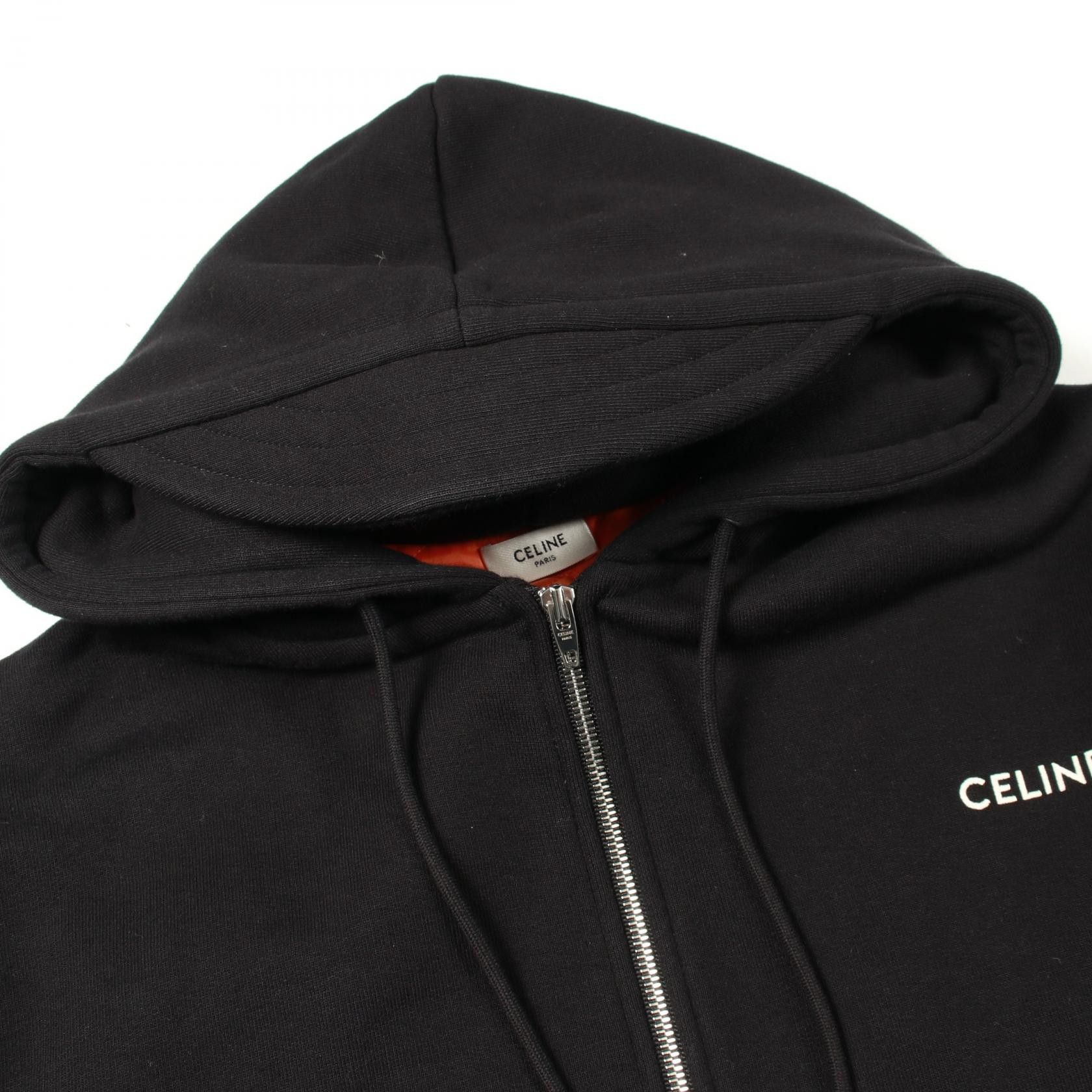 Celine Celine Celine Logo Embroidered Cotton Zip Hoodie Textile Sweatshirts & Hoodies DUTY FREE for USA Size ONE SIZE - 8 Thumbnail